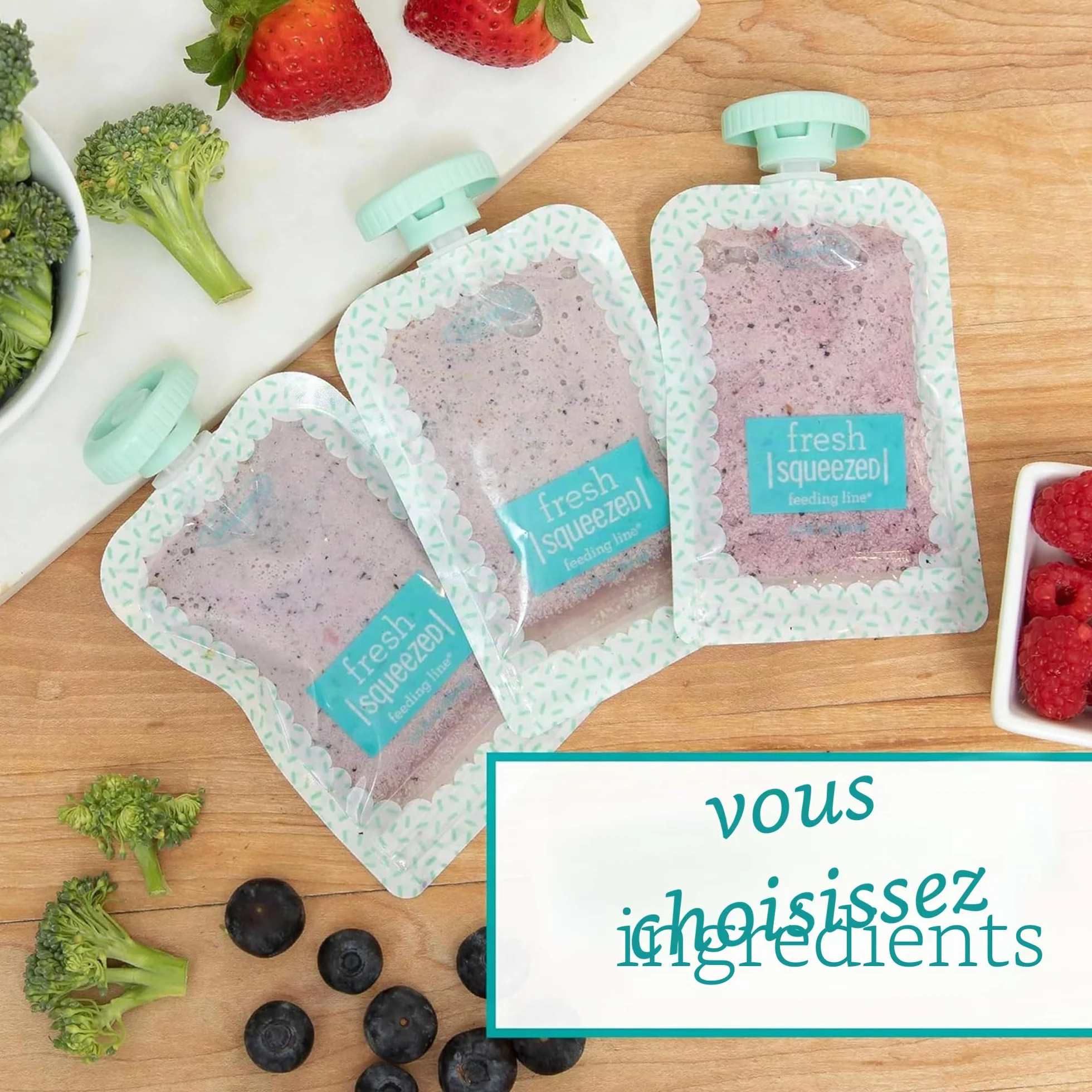 Infantino Squeeze Station, Station de Préparation des Gourdes Maison pour Bébés