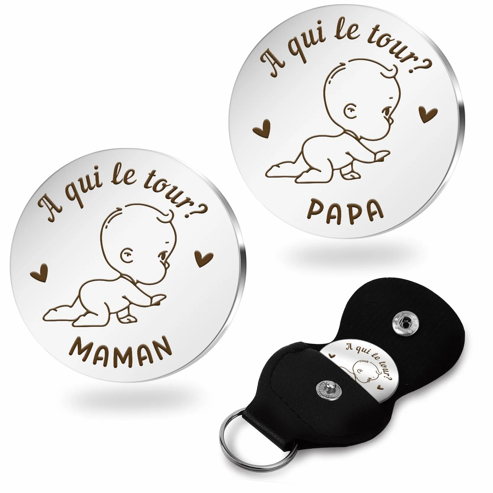 Pièce De Monnaie De Décision Cadeau Naissance Futur Parents Maman