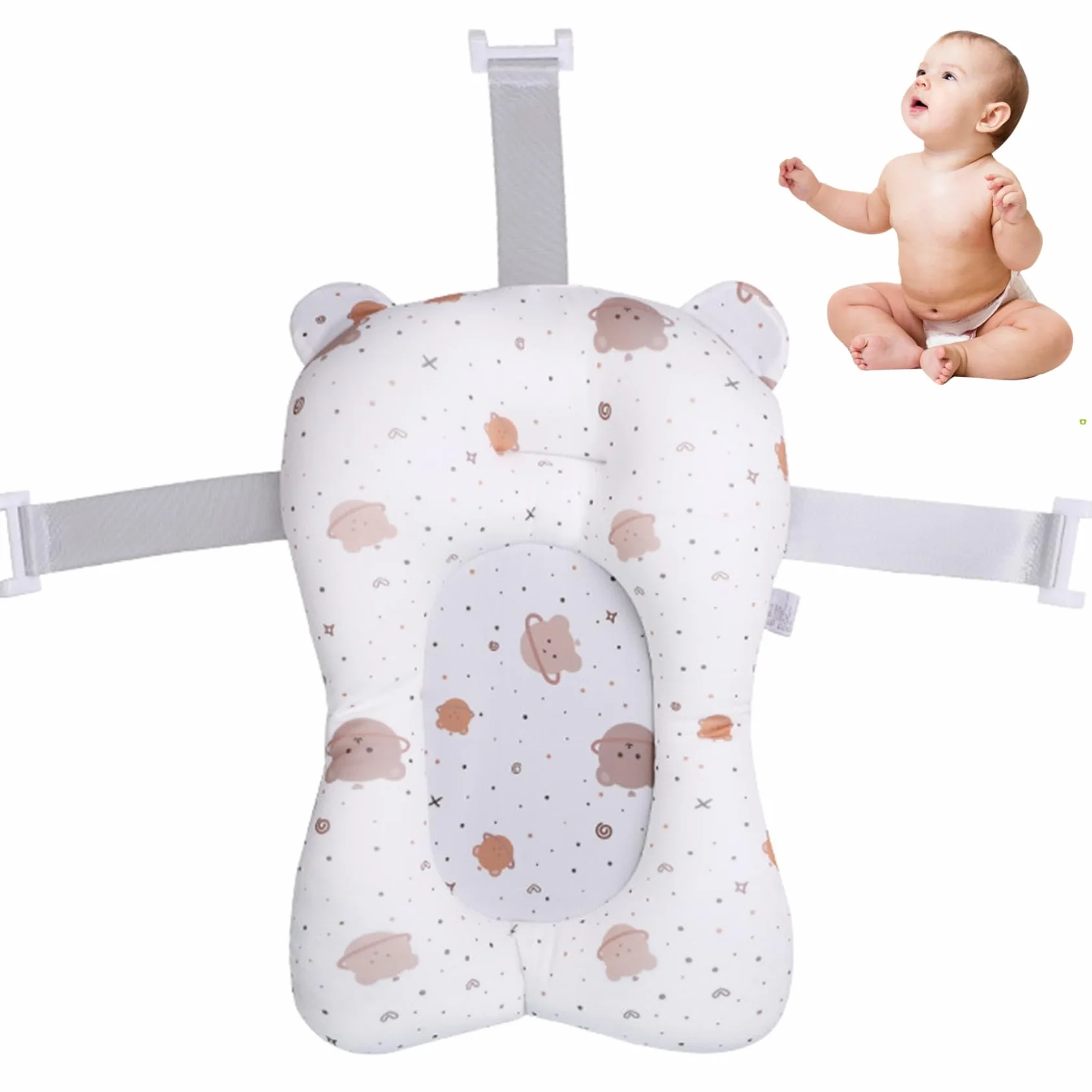 Coussin de baignoire antidérapant pour bébé réglable nouveau-né