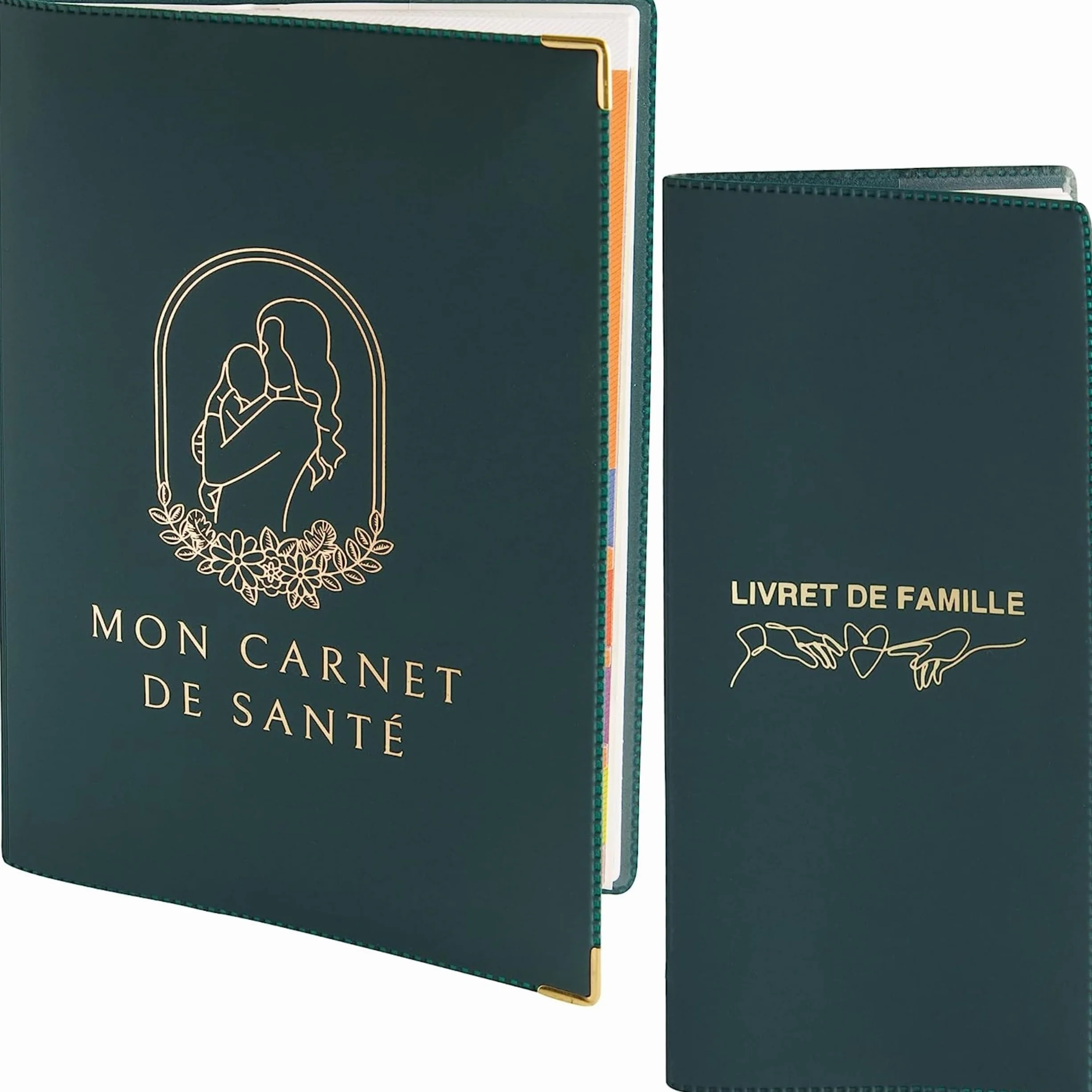 Protège Carnet de Santé et Livret de Famille Bébé Dimensions Standard Fabriqué en France