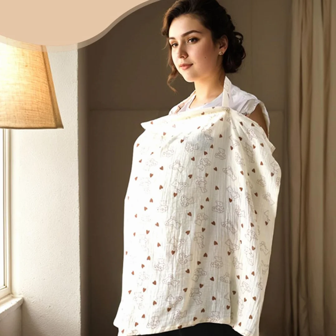 Mousseline Tissu d'allaitement en coton pour bébé Respirant et léger
