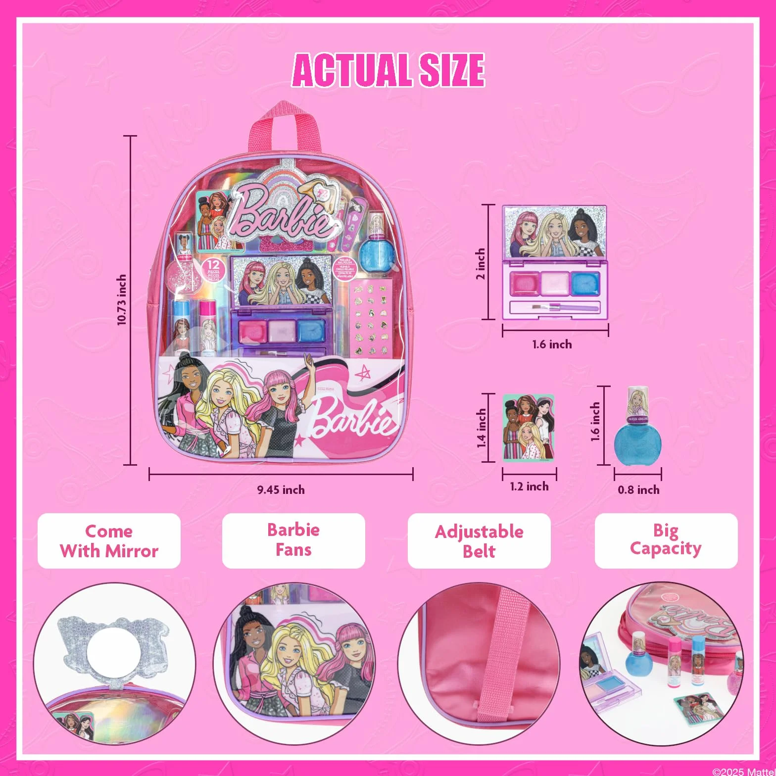 Barbie Sac à Dos Maquillage Enfant Coffret Beauté Filles