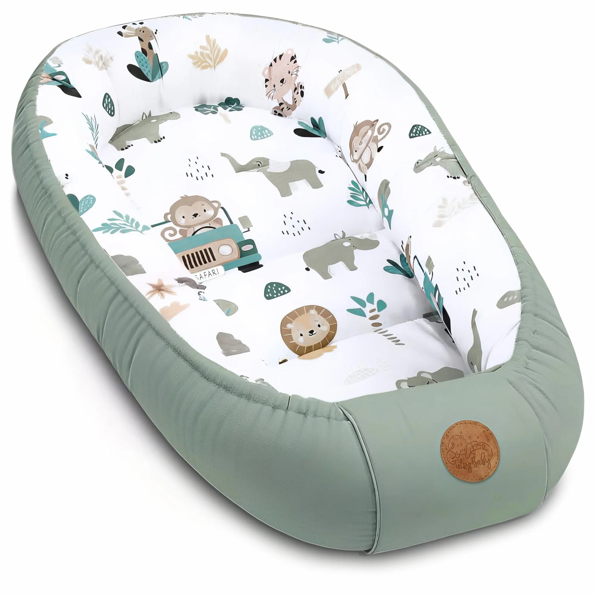 Réducteur de Lit Bébé 90x50cm Coton Cocon Nid d'Ange Couffin Naissance Bleu