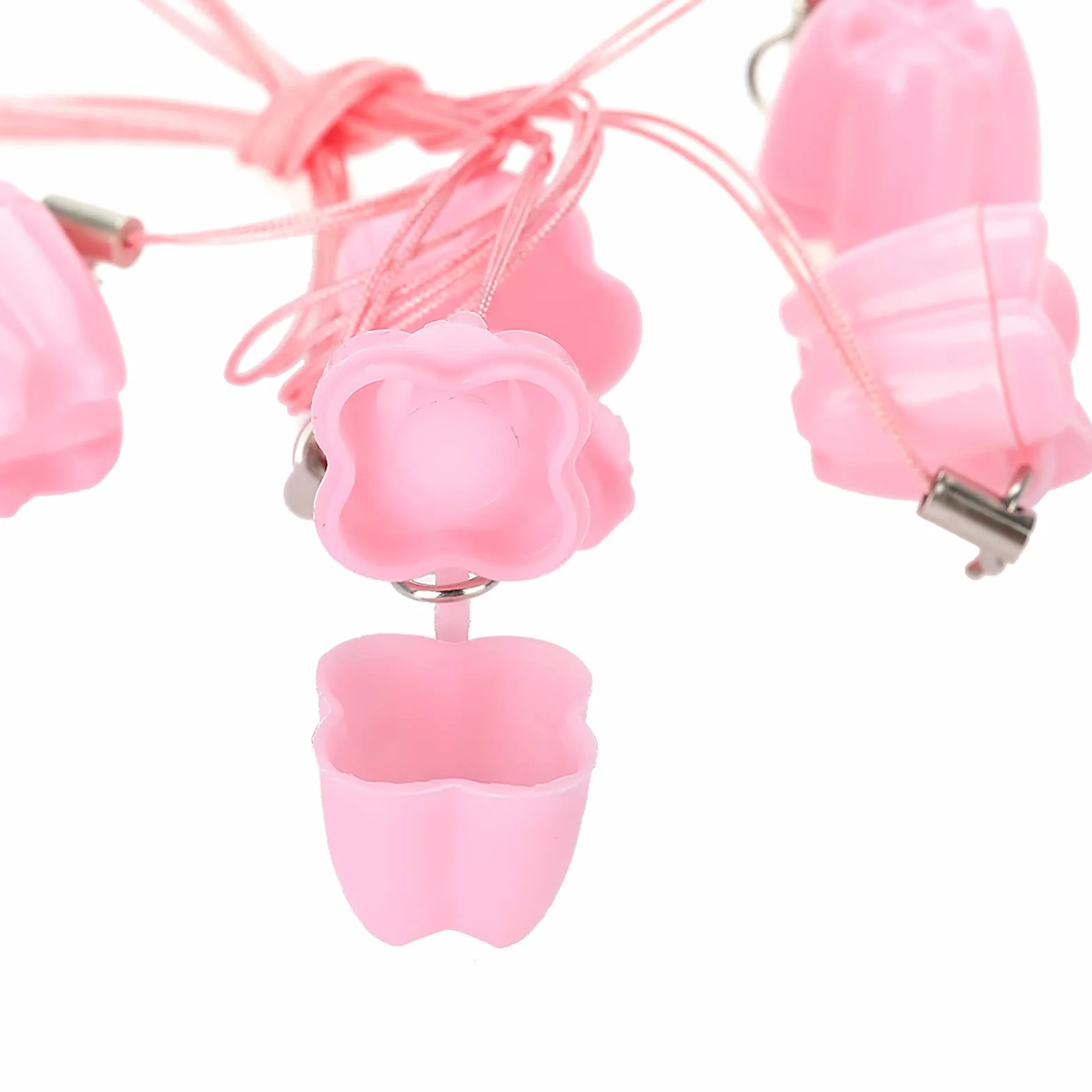 Boîtes de rangement pour dents de lait bébé lot de 5 plastique cordon porte-dents 5 couleurs