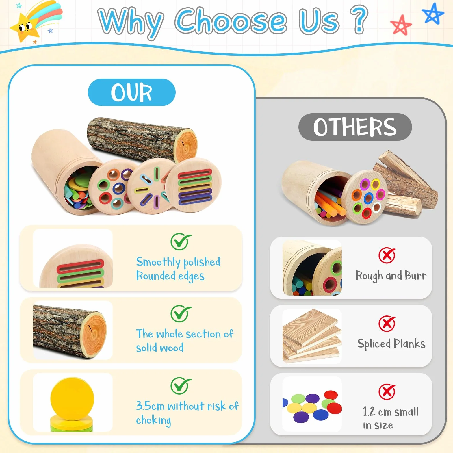 Jeux Montessori 1 2 3 Ans, 3 en 1 Jouet De Tri Enfants Jouets Montessori Bois Forme Trier Bebe 1 2 3 4 Ans Apprendre Les Couleurs Jeu Educatif 1 An avec Sac de Rangement Jouets à Trier Et à Empiler