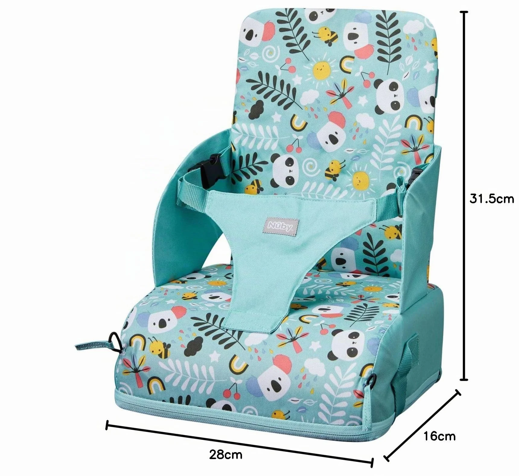 Nuby Siège Réhausseur Bébé Portable Pliable Sac Compact Imperméable Housse Amovible 6+ Mois
