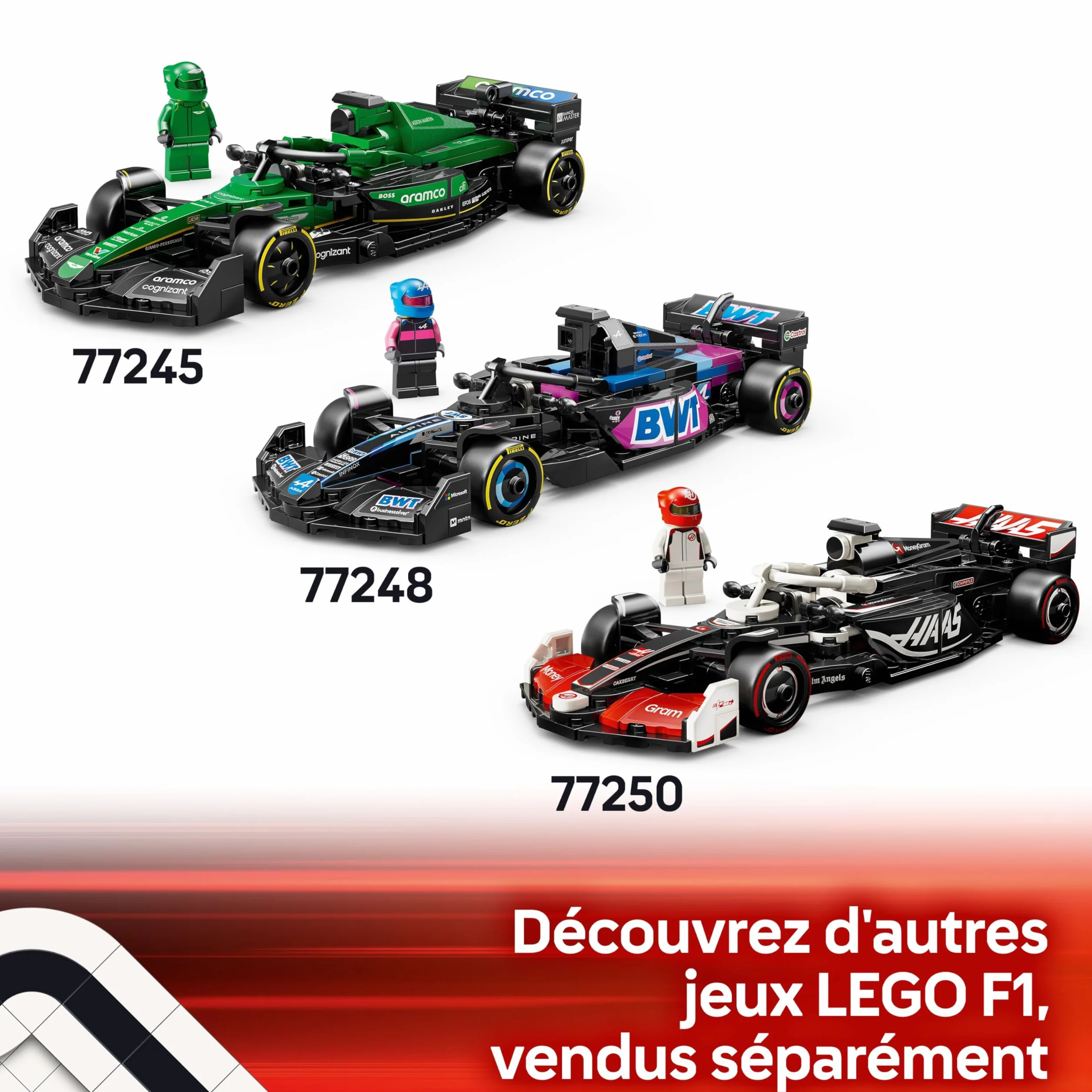 LEGO Speed Champions Ferrari SF-24 F1 Voiture de Course - Jeu de Construction avec Minifigurine Pilote 77242