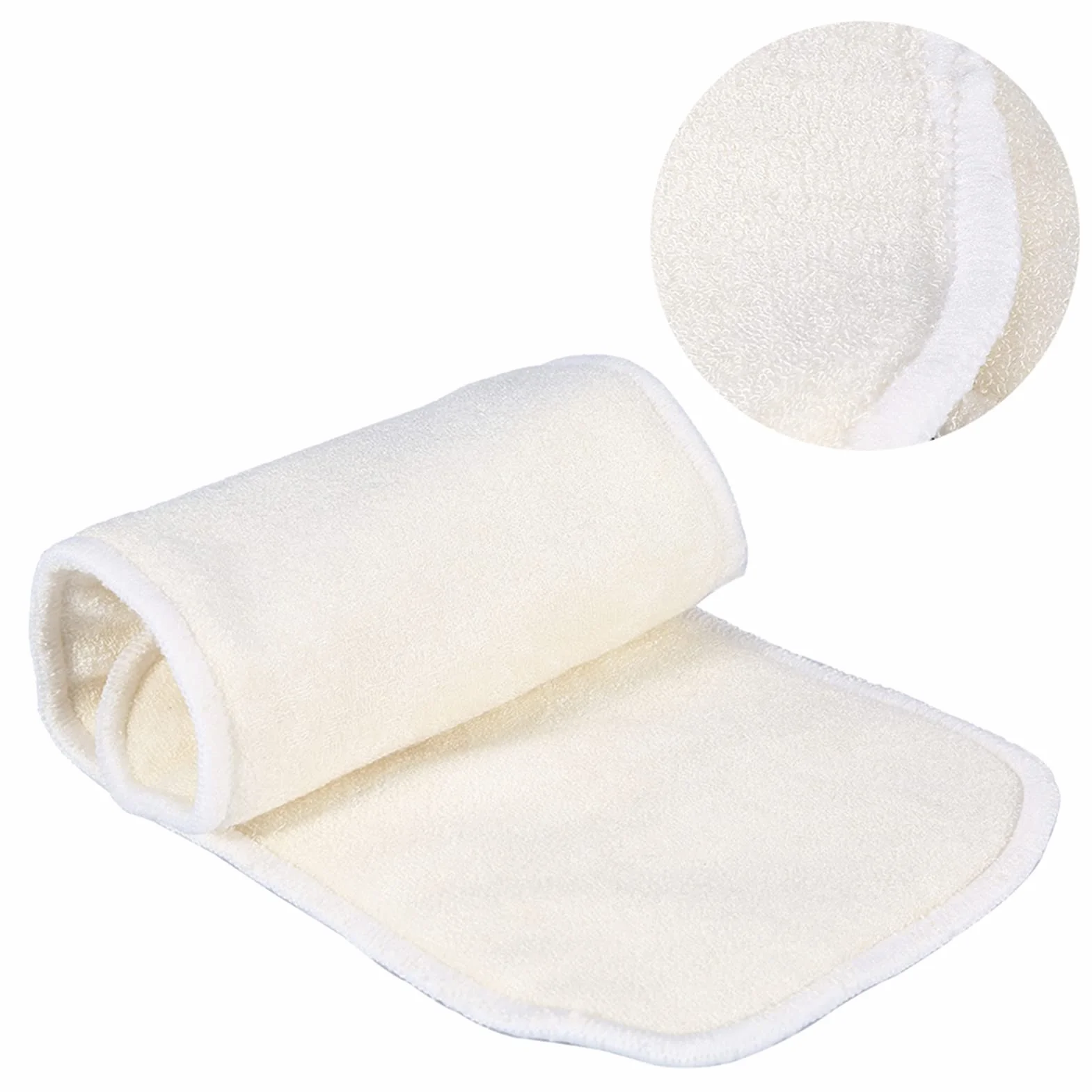 Inserts de Couches Jetables en Fibre de Bambou pour Soins de l'Incontinence