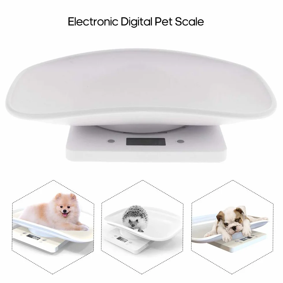 Balance pour Animal Domestique 10KG Échelle électronique Affichage LCD pour Chats Chiens Hamsters