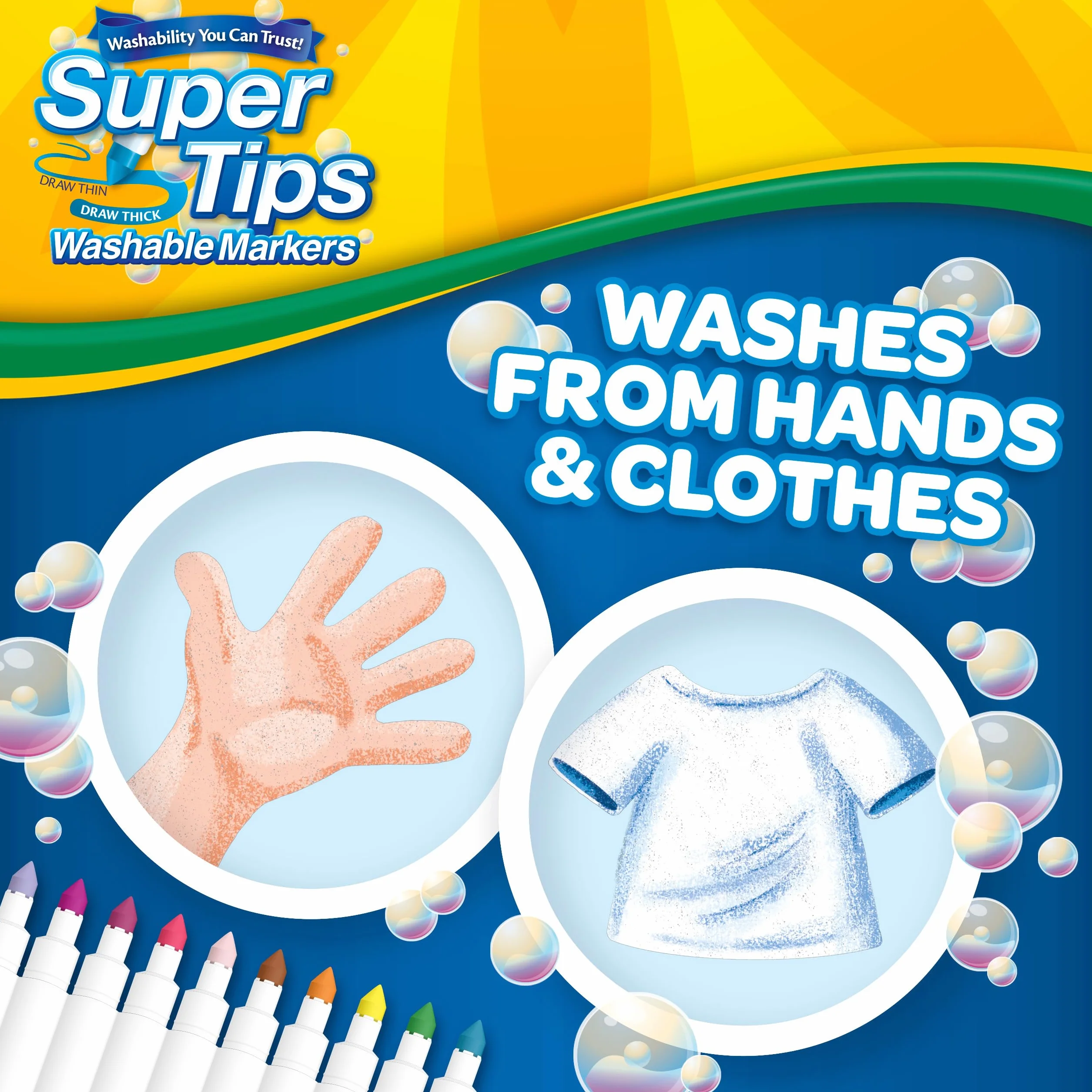 CRAYOLA Super Tips 150 Feutres pour Adultes, 150 Nuances, Pointe Conique, Lavable, pour Coloriage et Lettrage