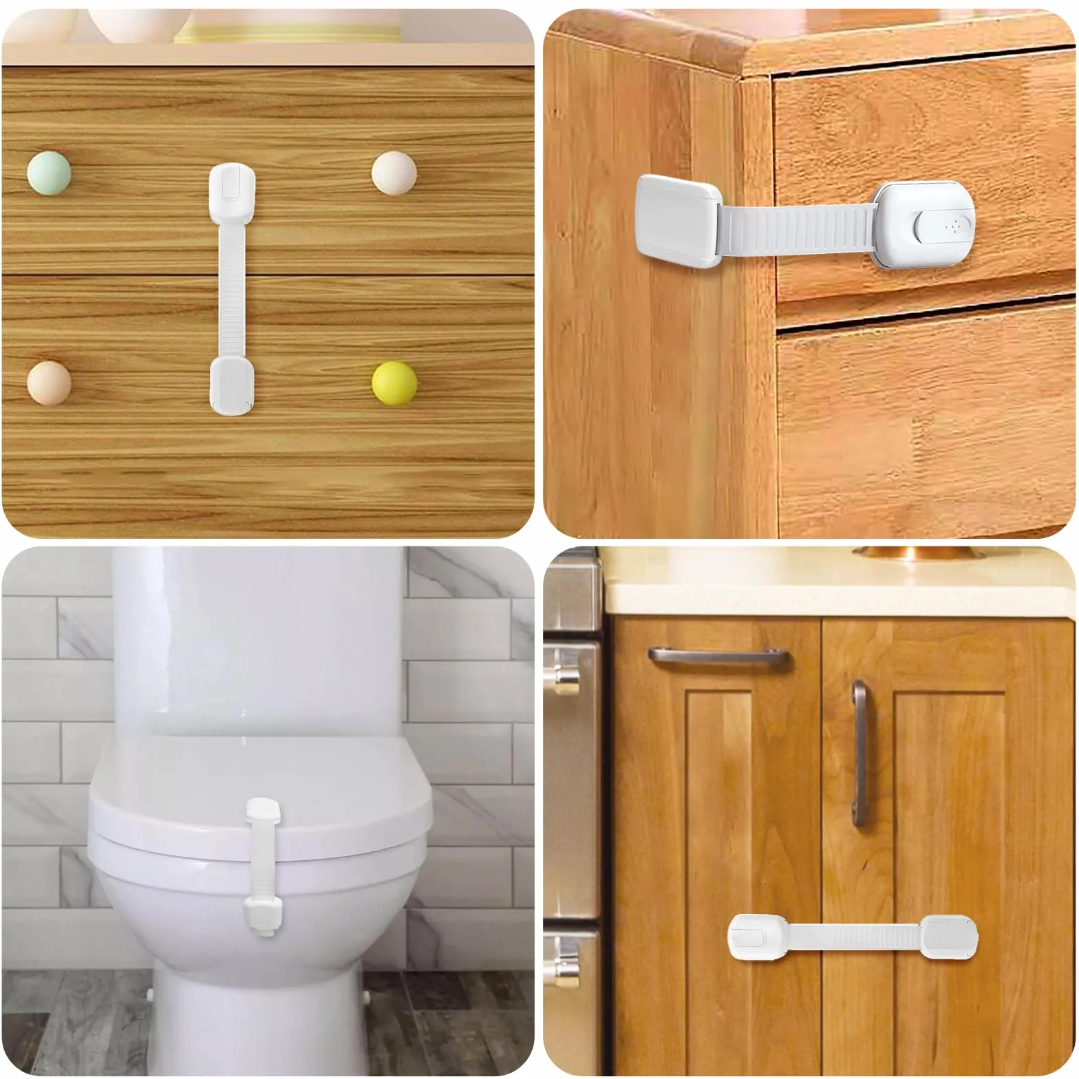 Lot de 10 Sécurité enfant pour armoire bébé - Auto-adhésif serrure sans perçage
