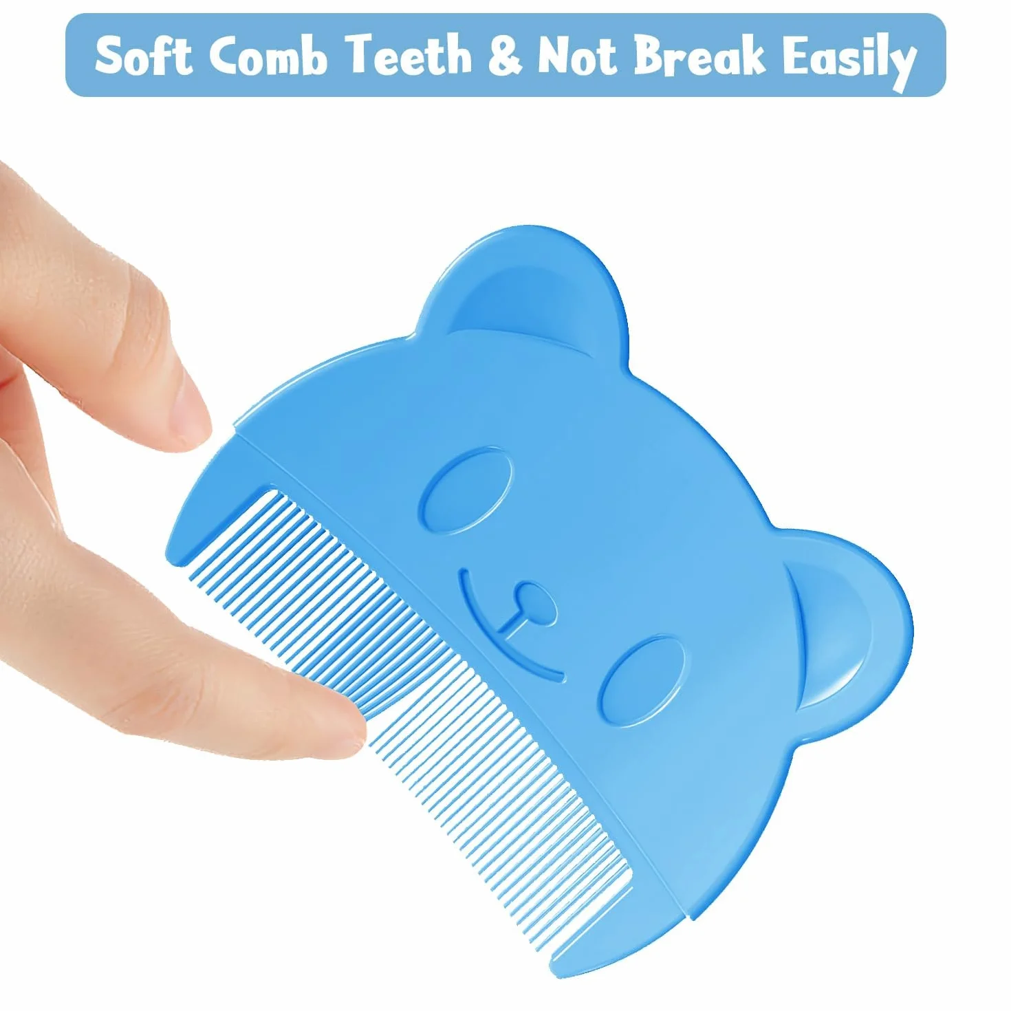 Brosse Cheveux Bébé 2 Pièces Peigne Silicone Croute de Lait pour Nouveau-nés