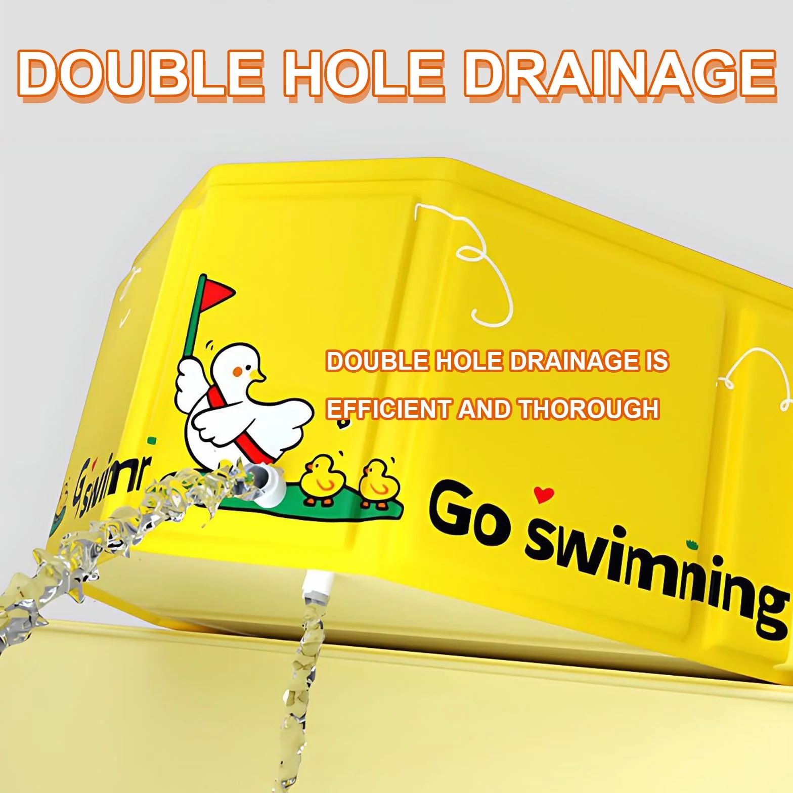 Baignoire Bébé Pliable Grande avec 5 Balles et 4 Canards Bouchon de Vidange Enfant 0-8 Ans Vert
