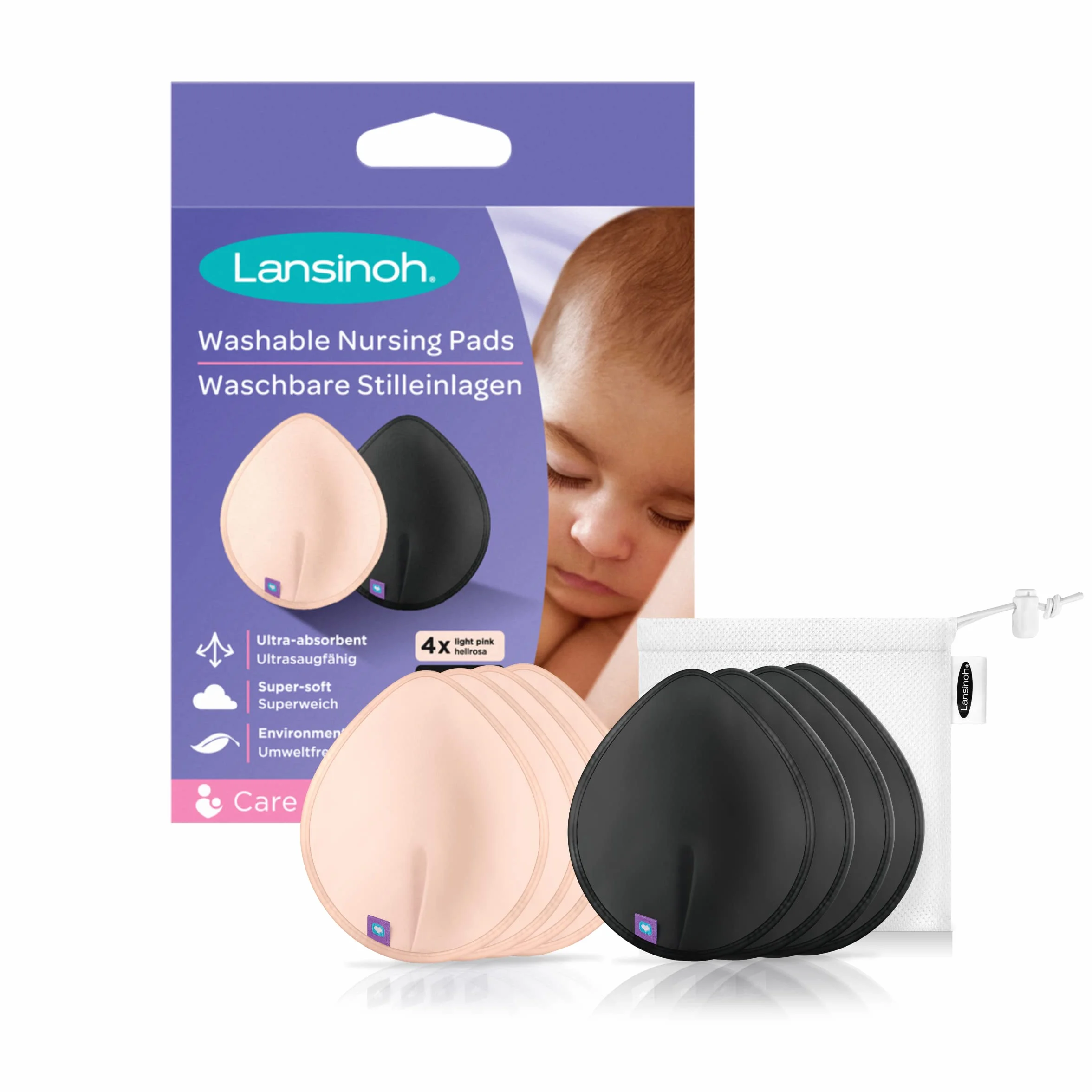 Lansinoh Coussinets d'allaitement lavables 8 Pc