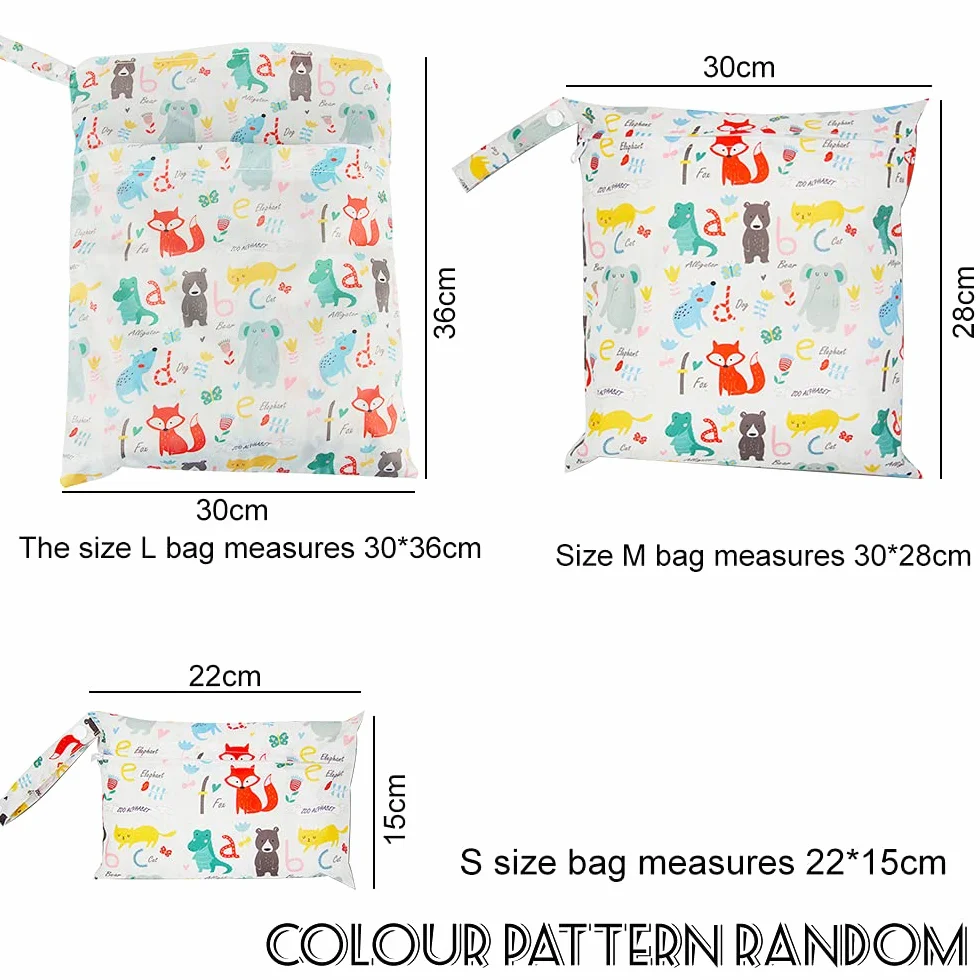 Sac Couches Lavables Etanche XiXiRan, Sac à Couche Bébé Réutilisable, Wet Bag, 3 Modèles S/M/L