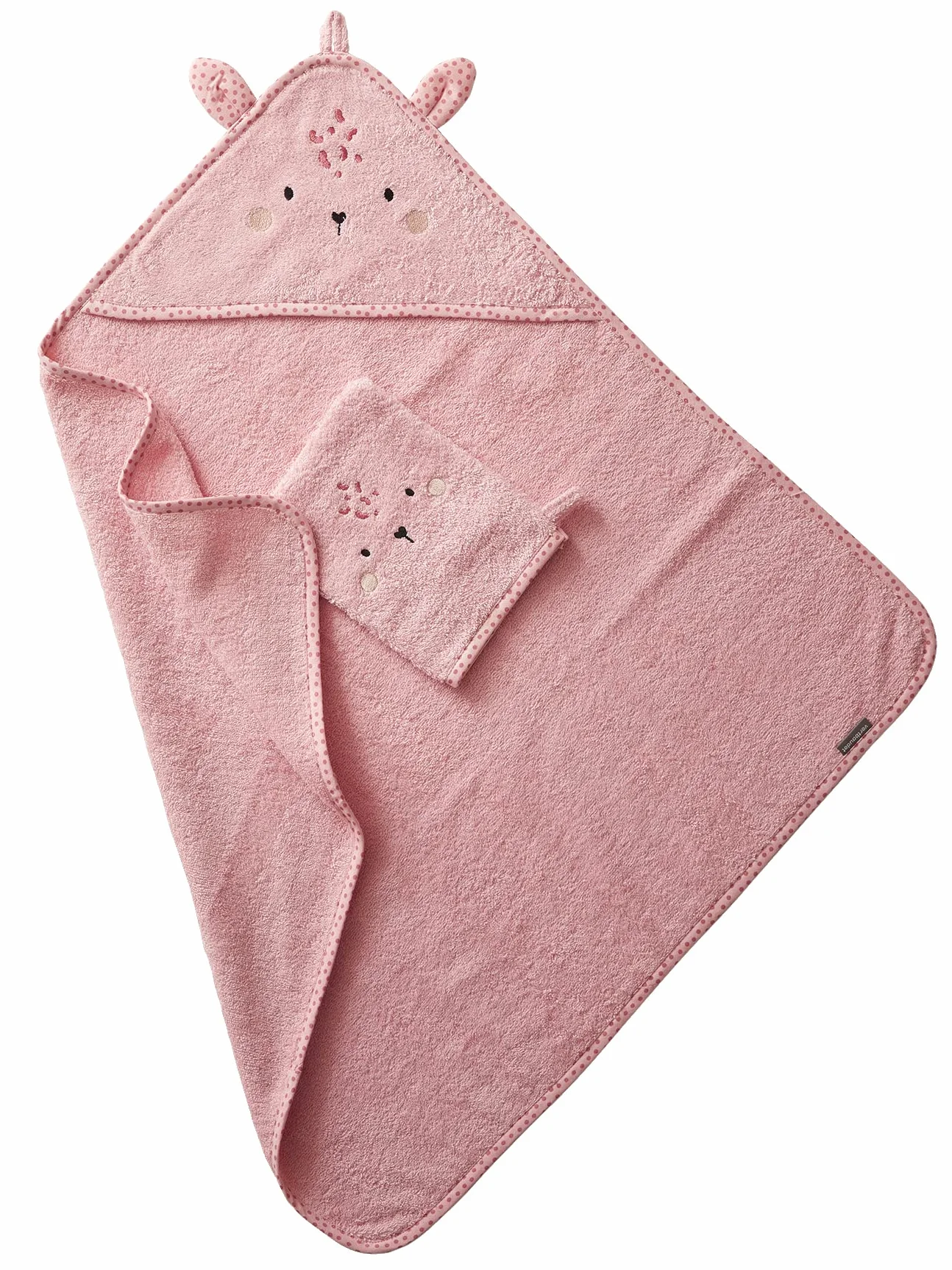 VERTBAUDET Cape de bain bébé à capuche brodée animaux