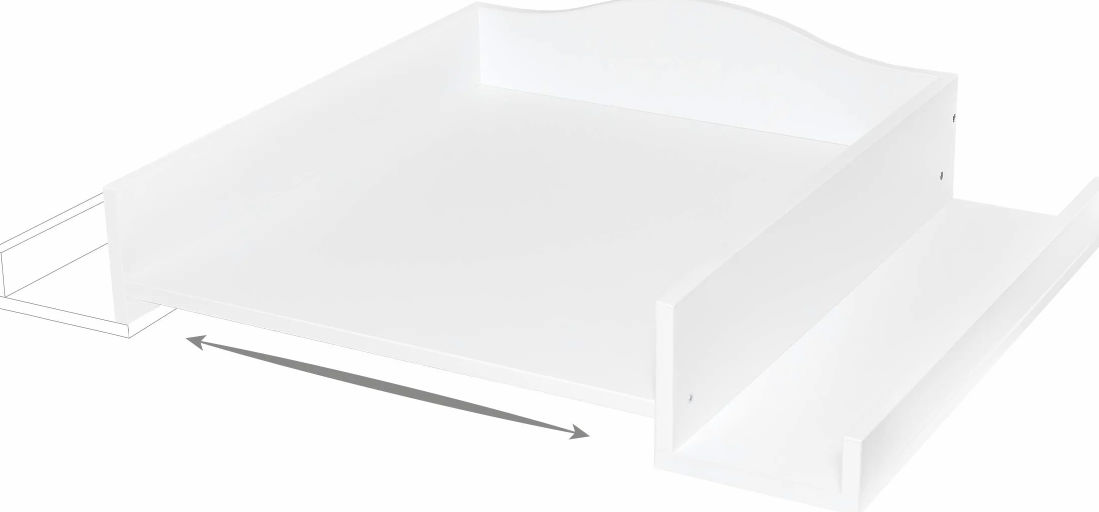 KraftKids Table à langer Blanc Compatible avec toutes les machines à laver