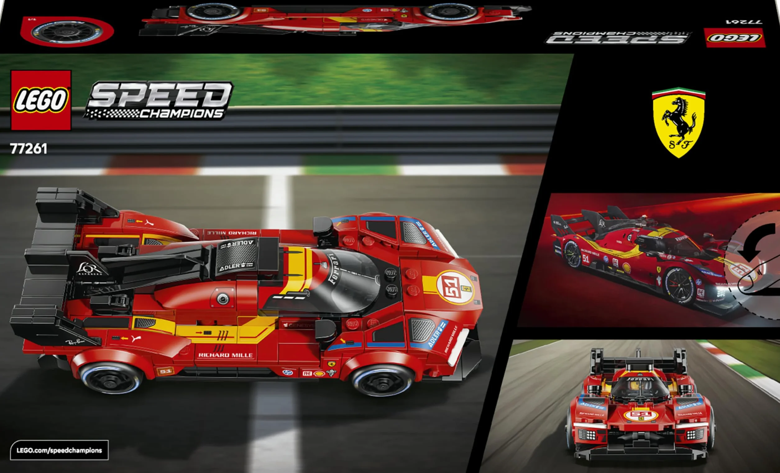 LEGO Speed Champions Ferrari 499P Voiture de Course Maquette STEM Minifigurine Collector Cadeau Sport Automobile 9 Ans 77261