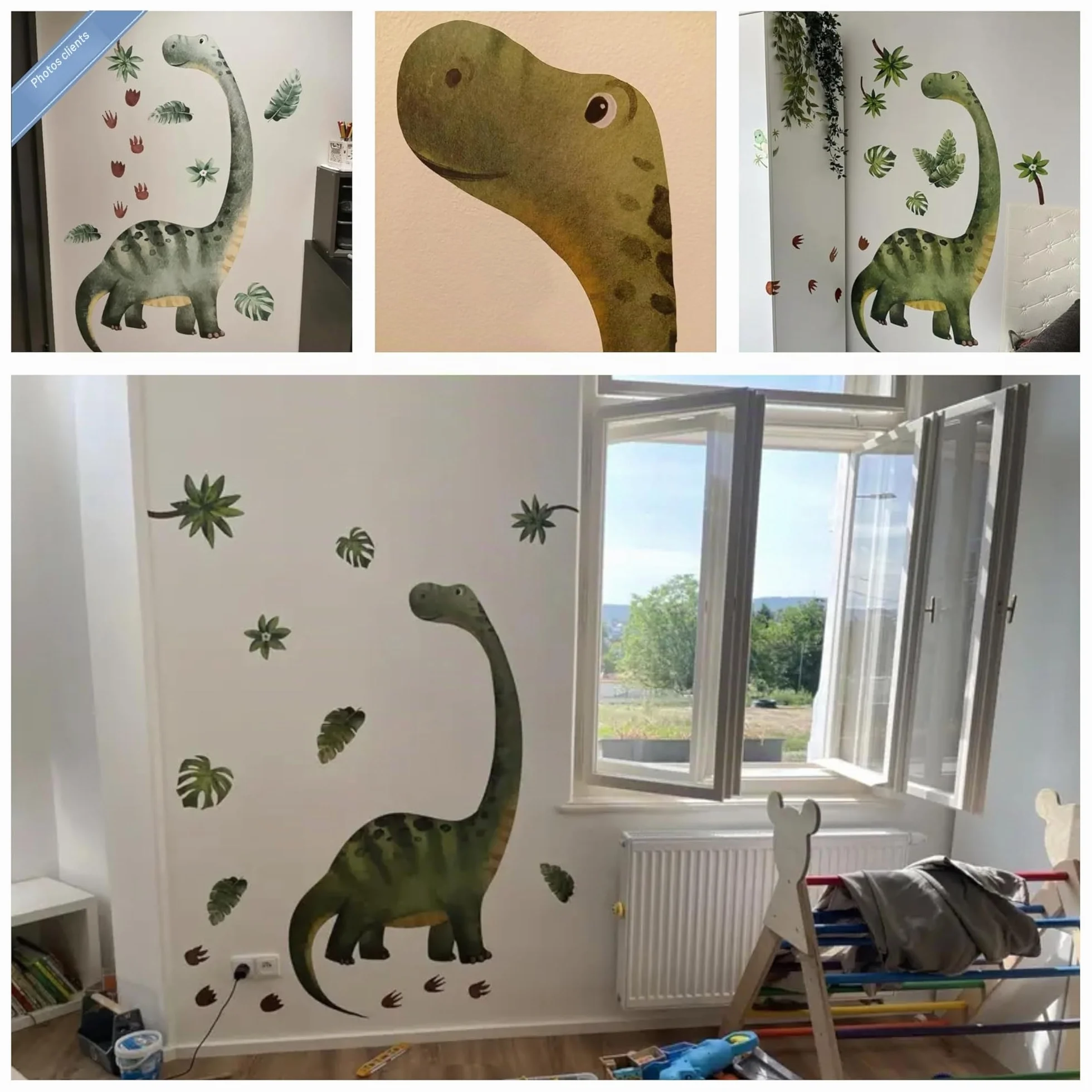 WandSticker4U® Autocollant mural dinosaure enfant 139x176 cm Déco murale chambre garçon fille