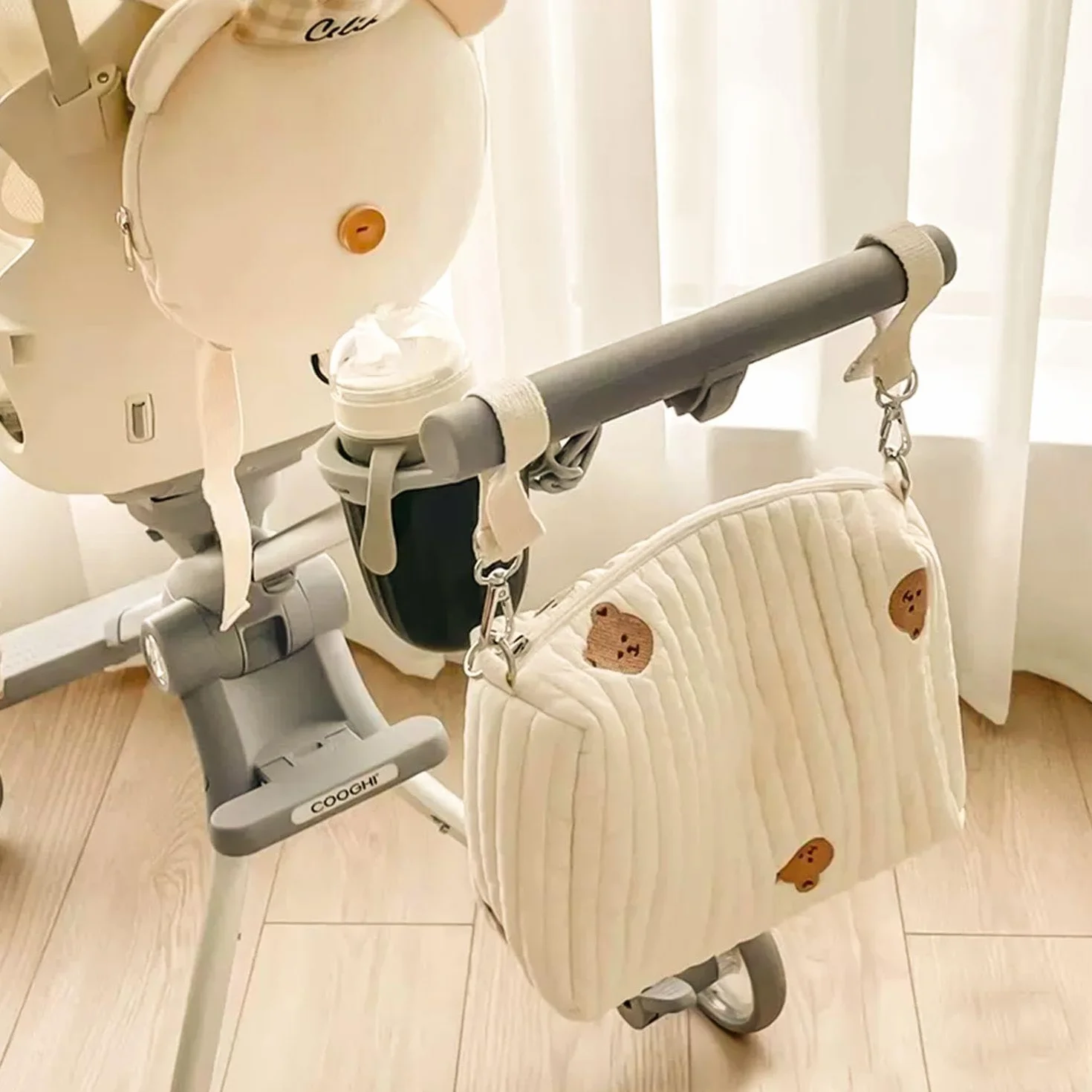 Sac à Couches 2 Pièces Organisateur Portable pour Bébé Maman