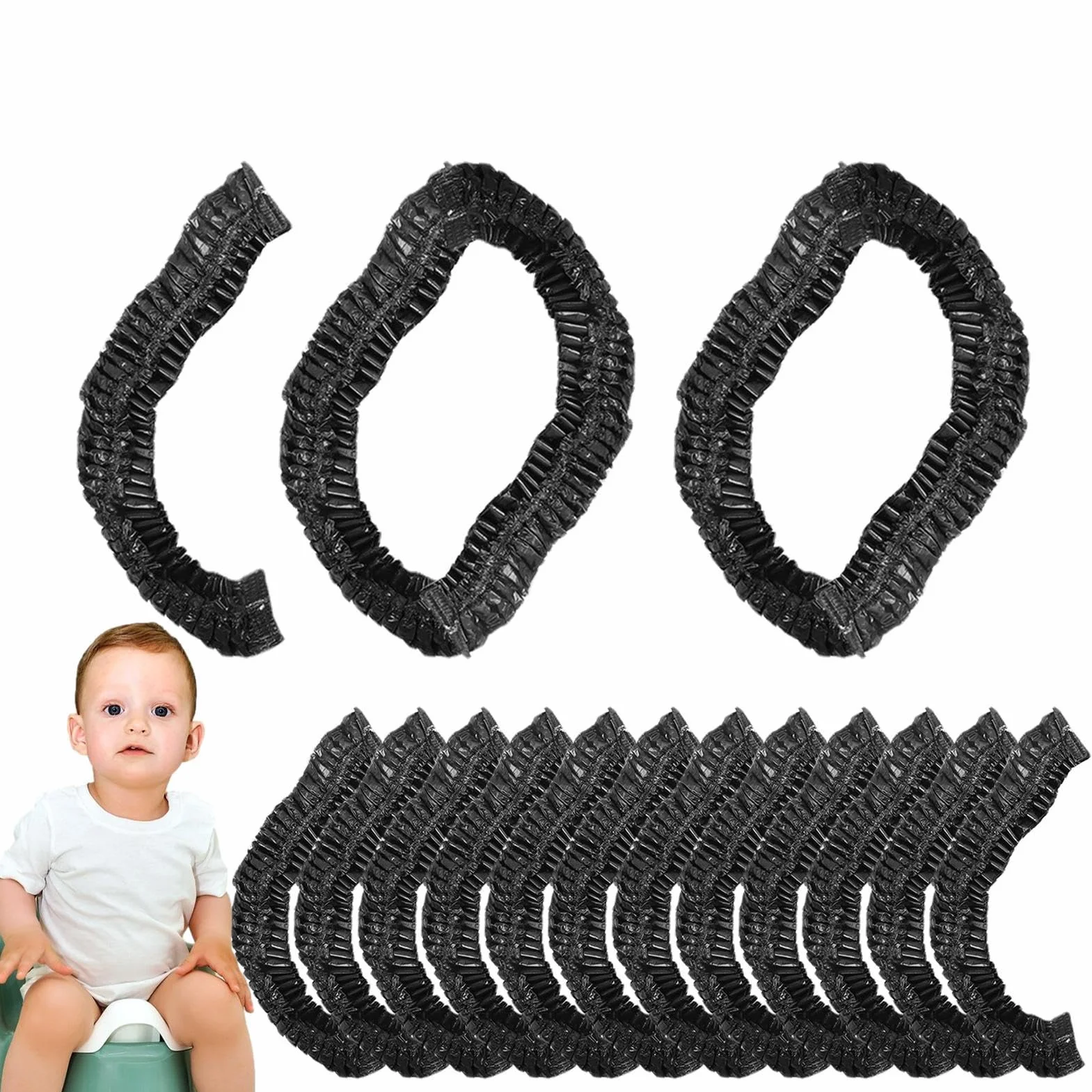 Sacs de toilette imperméables pour bébé - Lot de 100 - Extra larges et épais - Résistant aux odeurs - Rangement hygiénique