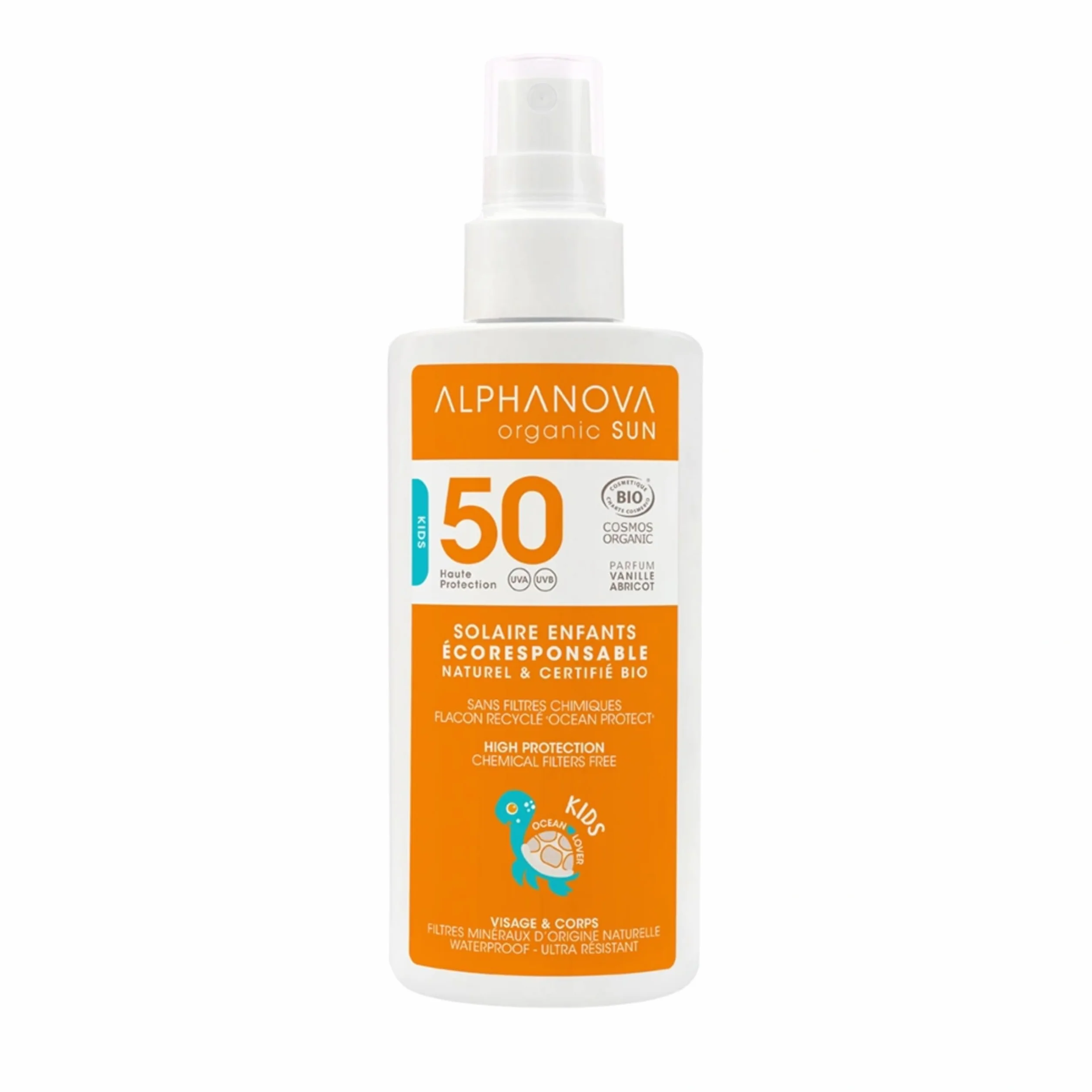 ALPHANOVA Spray solaire Enfants SPF 50 Filtre minéral naturel 125g