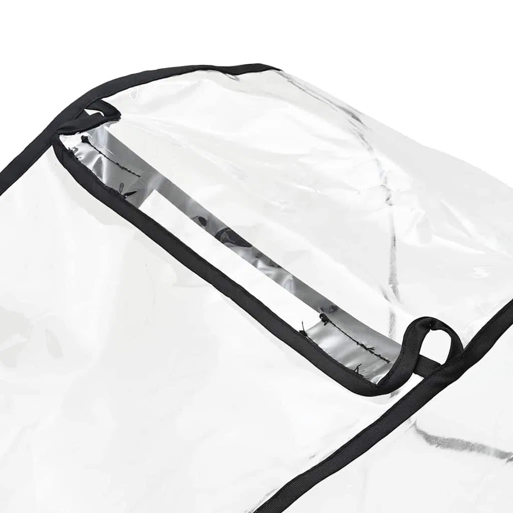 Housse de Poussette pour Animaux Transparent 66 x 35 x 59 cm, Protection Pluie Pliable pour Chien Chat Transport Promenade Voyage, Ajustable, légère, Portable
