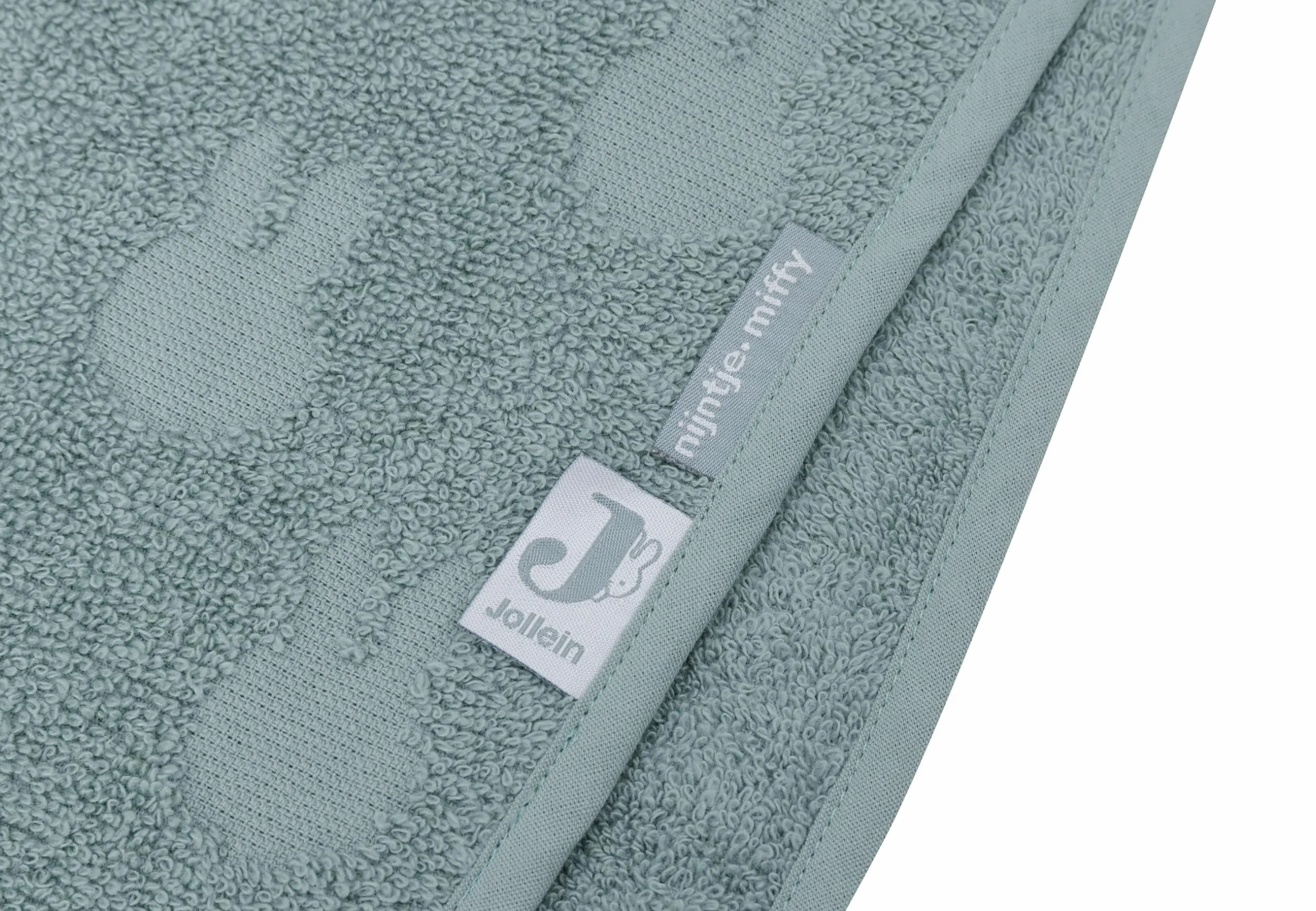Jollein Poncho de bain enfant 1-4 ans Miffy Jacquard Vert mer 100% coton Oeko-Tex capuche