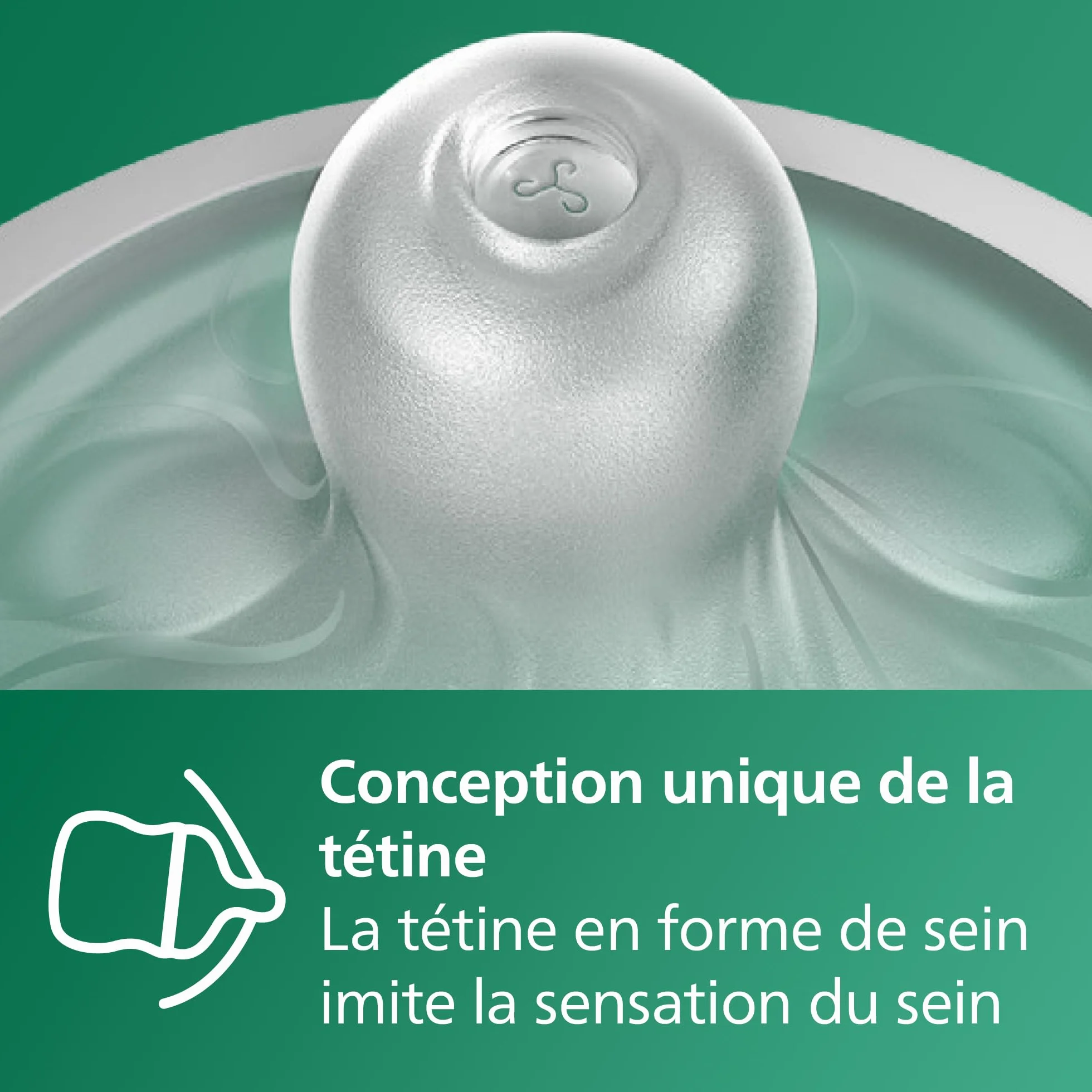Philips Avent Natural Response Biberon en verre 125 ml tétine débit lent