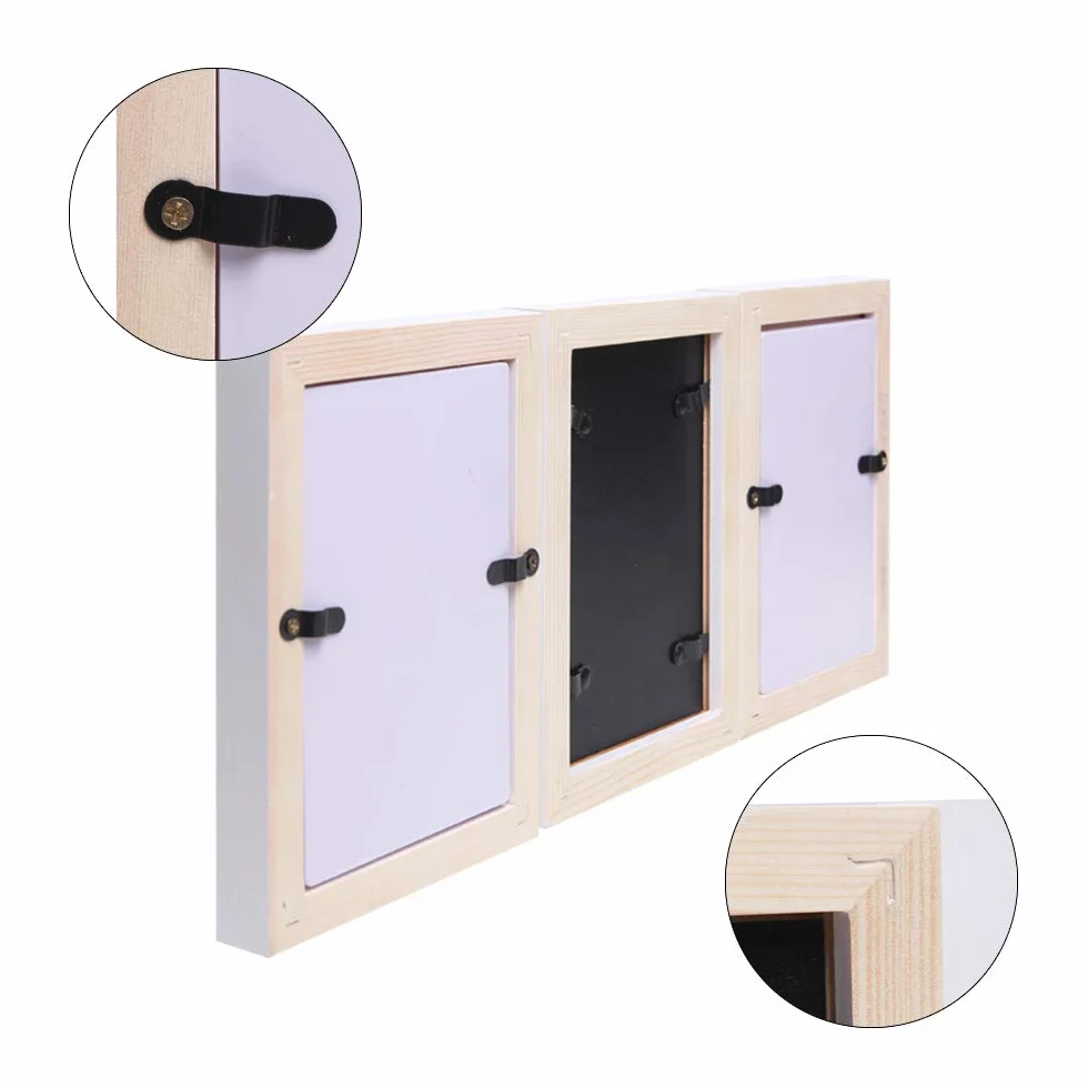 Kit de souvenir pour bébé Empreinte main ou pieds avec cadre en bois