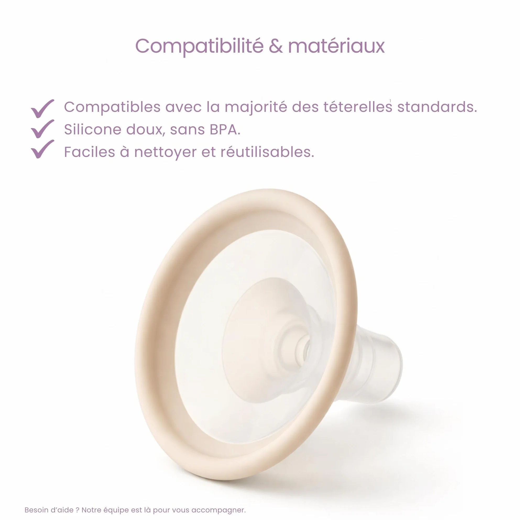 BALULU Inserts pour tire-lait 11-22mm compatibles bride 24mm 27mm Téterelles 13mm