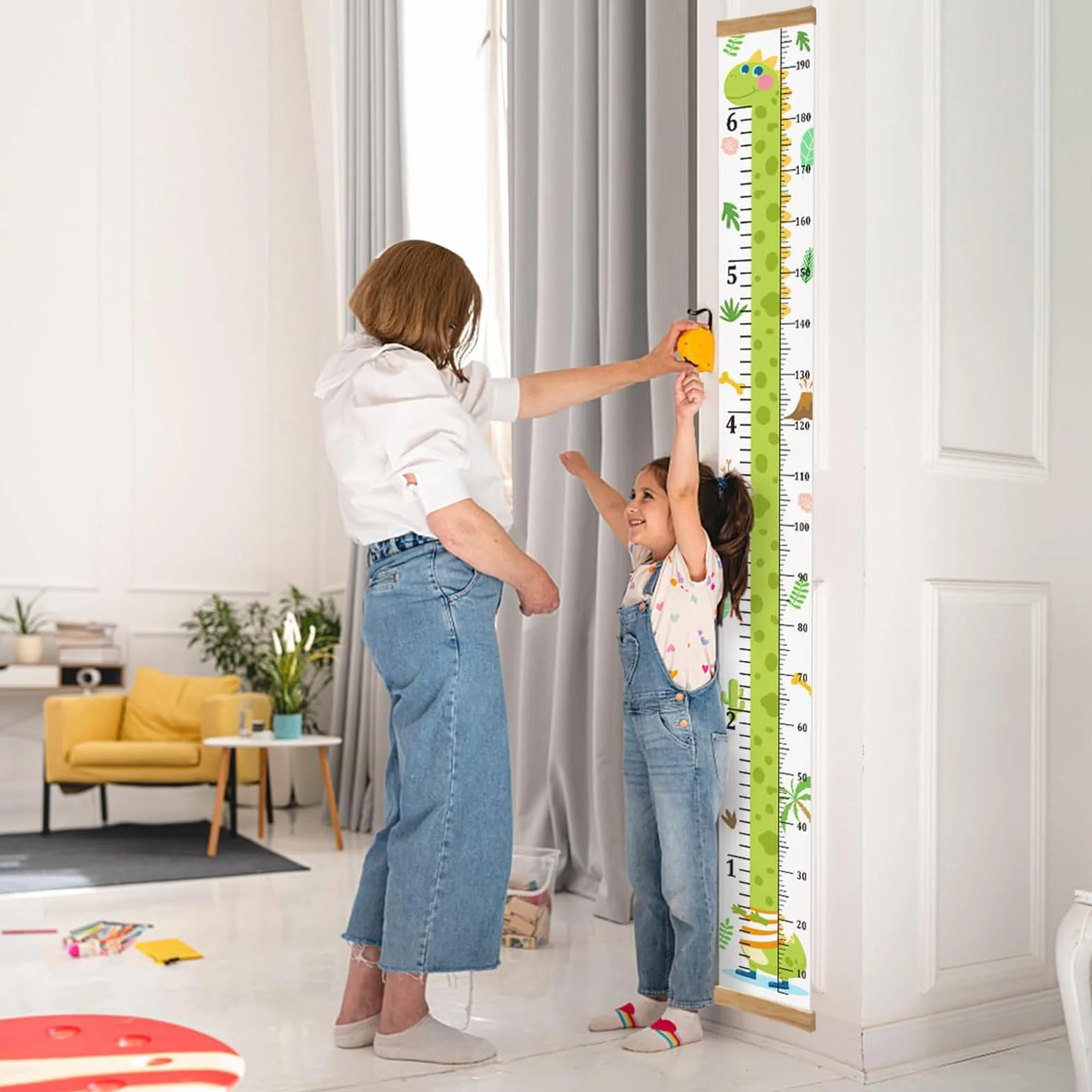 Toise Pliable en Bois Murale Enfant 200cm x 20cm CATOR