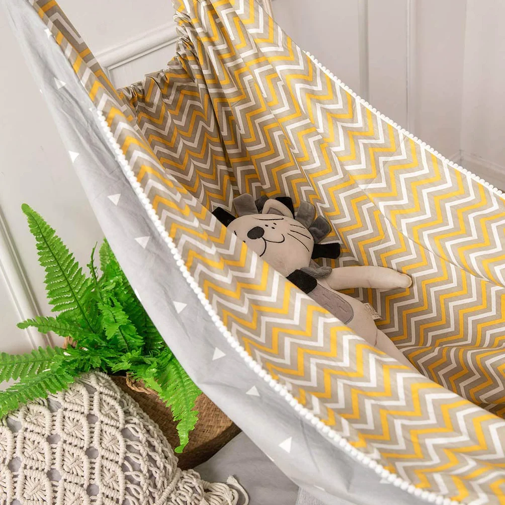 Hamac balançoire enfant coton chaise suspendue intérieur extérieur
