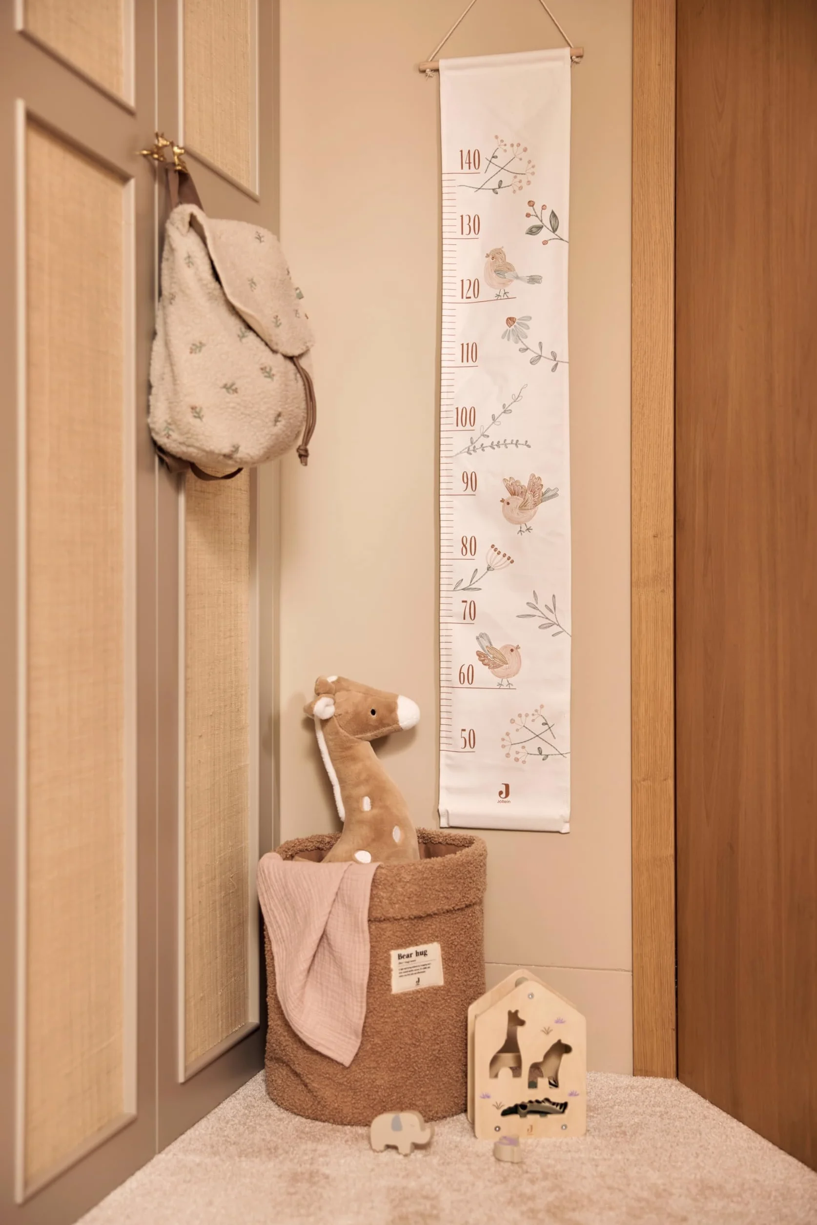 Jollein Toise pour enfants Lovely Birds 100% coton 140 cm Imprimé oiseaux branches