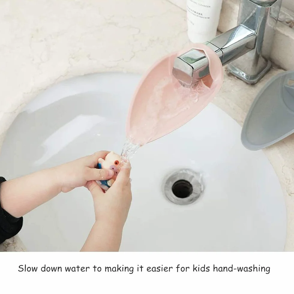 Rallonge de robinet Extension de poignée d'évier Lavage des mains pour bébés enfants gris