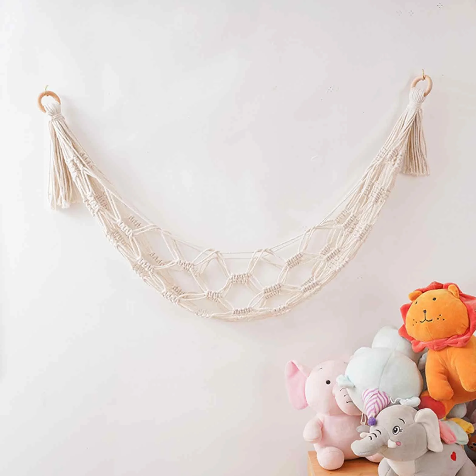 Hamac de Rangement pour Jouets Peluche, Hamac d'Angle pour Chambre à Coucher