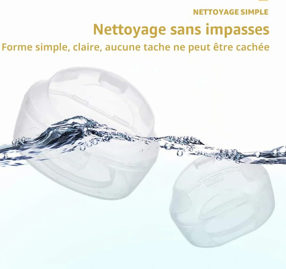Étuis transparents pour tétine sans BPA – Lot de 5 avec boîte de support
