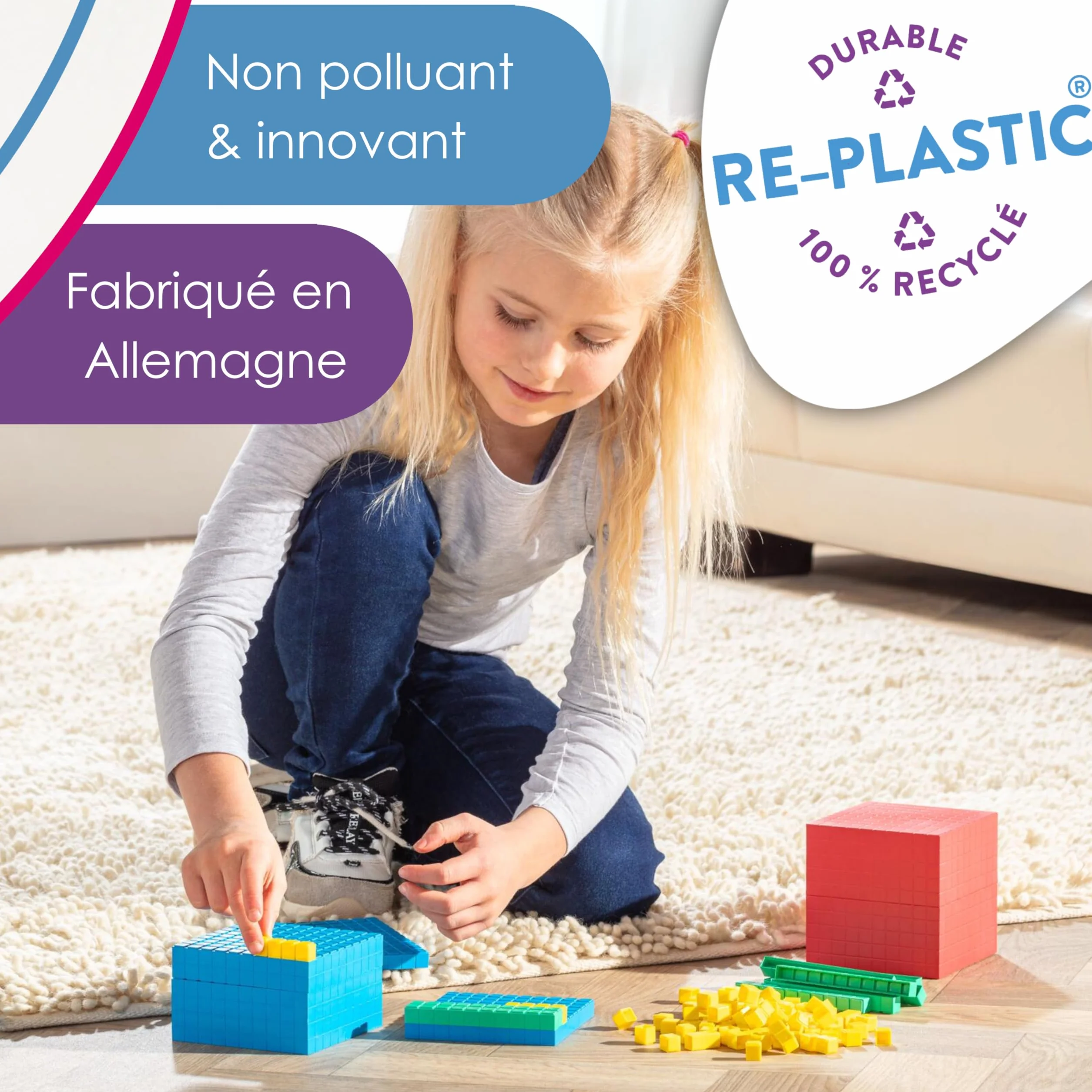 WISSNER Set de calcul décimal de base 121 pièces RE-Plastic