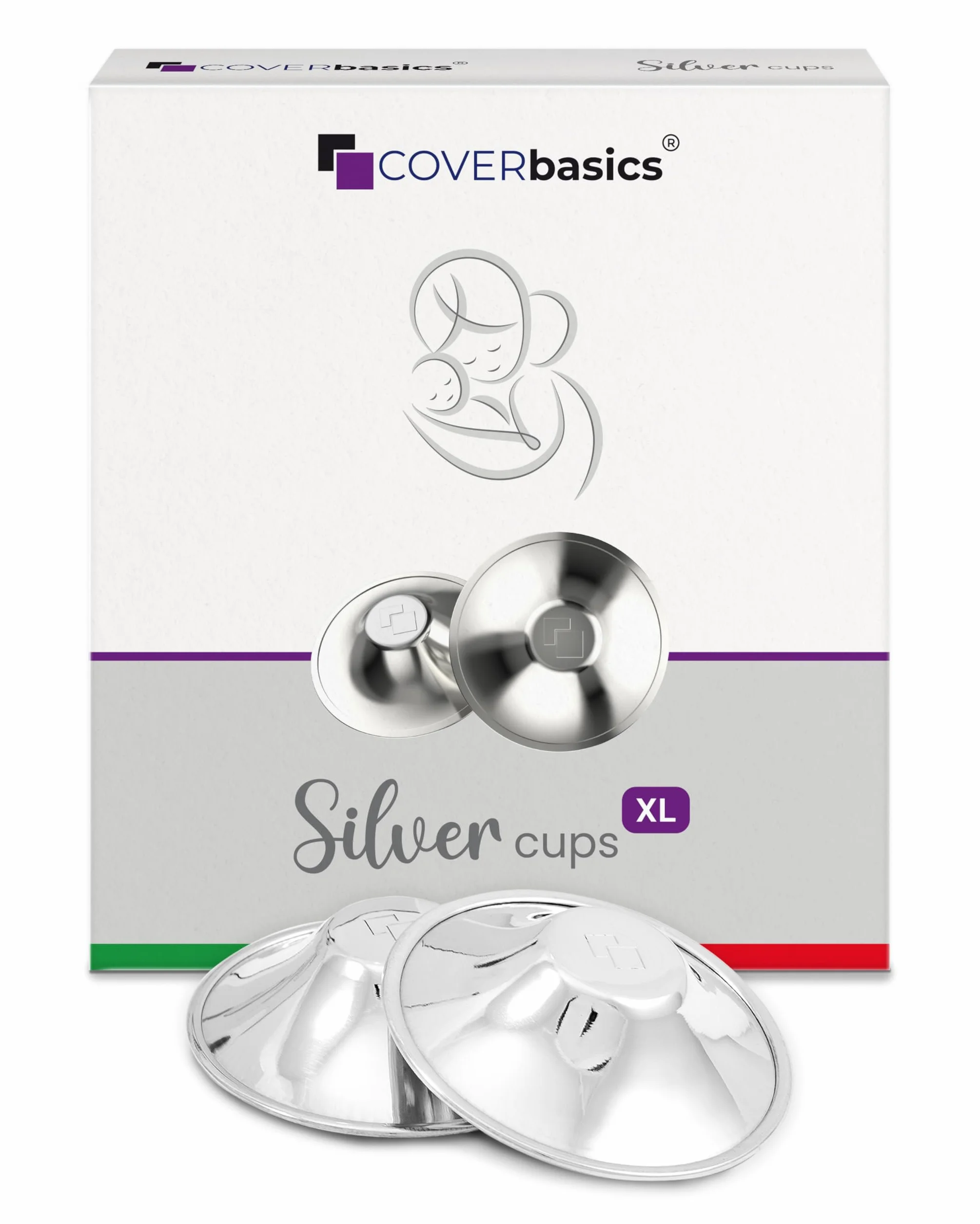 Coupelle Argent Allaitement SilverCups - Coque Protection Mamelons Dispositif Médical XL