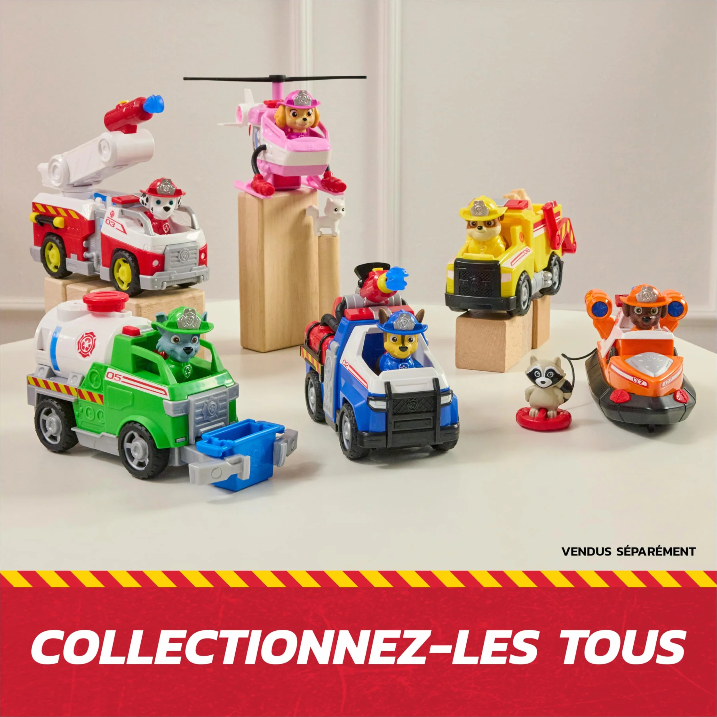 Paw Patrol Pat Patrouille Véhicule Figurine Rocky Fire Rescue Mission Pompiers Voiture Figurine Collectionner Bac Pince Jouet Enfant 3 Ans+