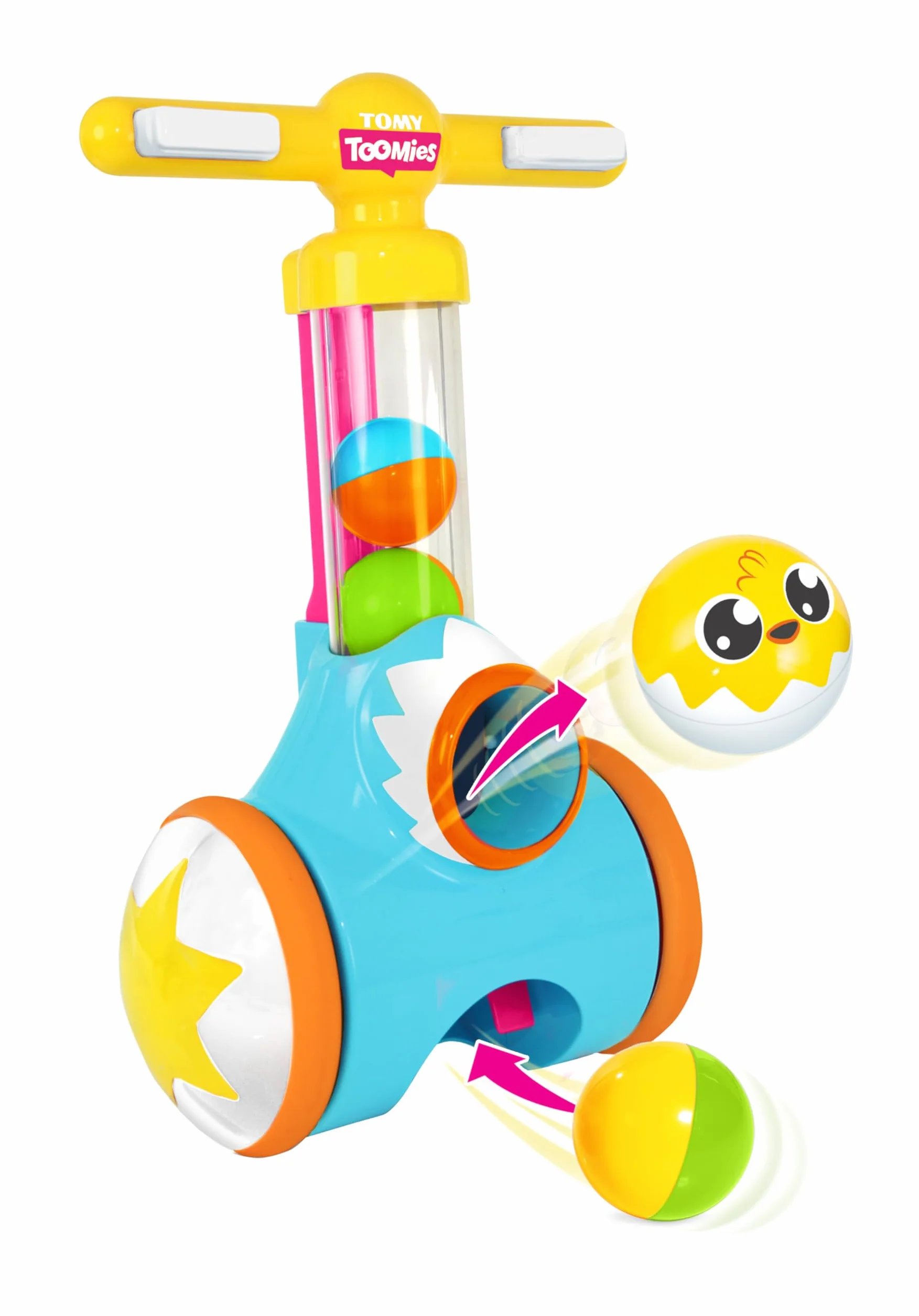 Tomy Toomies Fun Trott' Jouet à Pousser Bébé Aide à la Marche Enfant 18 Mois 3 Ans