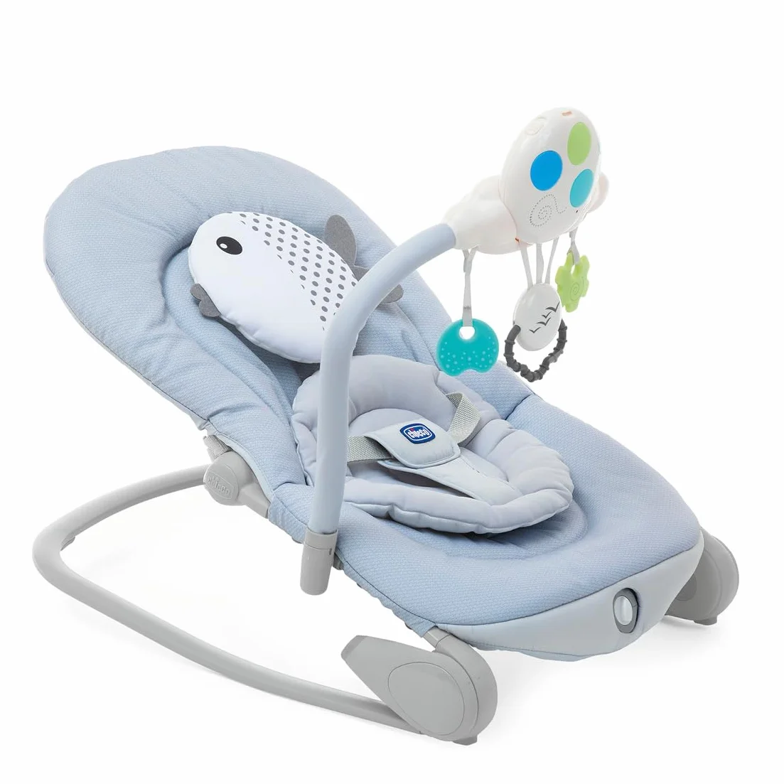 Chicco Balloon Transat Évolutif Bébé Enfant Chaise Bascule Fauteuil Dossier Inclinable Pliage Compact Jouet Électronique Interactif Lumières Sons Naissance 18 kg