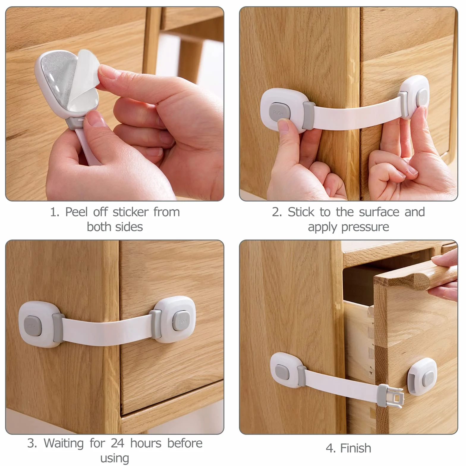 BillyBath Bloc Porte Securite Bebe 6 Pièces, Bloque Tiroir Placards Loquets et Frigo Securite Placard Enfant Protection Bebe Maison