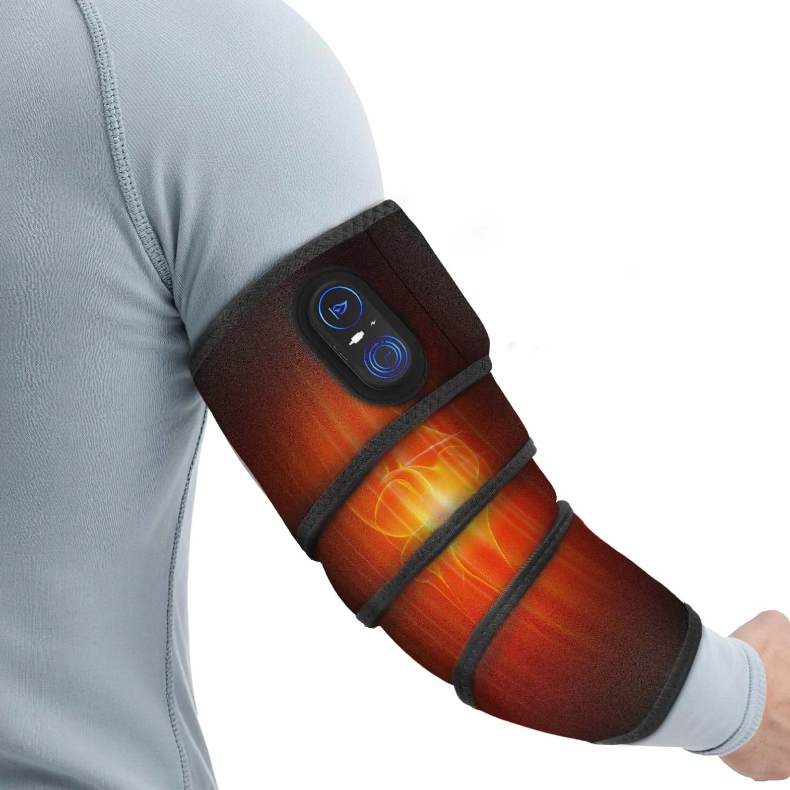 Coussin chauffant sans fil pour bras coude jambe 5000 mAh chauffage rapide 3 réglages chaleur durée