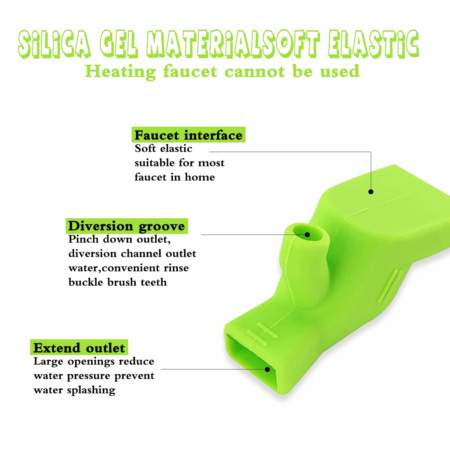Extension Robinet Enfant, Prolongateur Bébé, Rallonges Silicone Qualité Alimentaire Salle Bain Cuisine