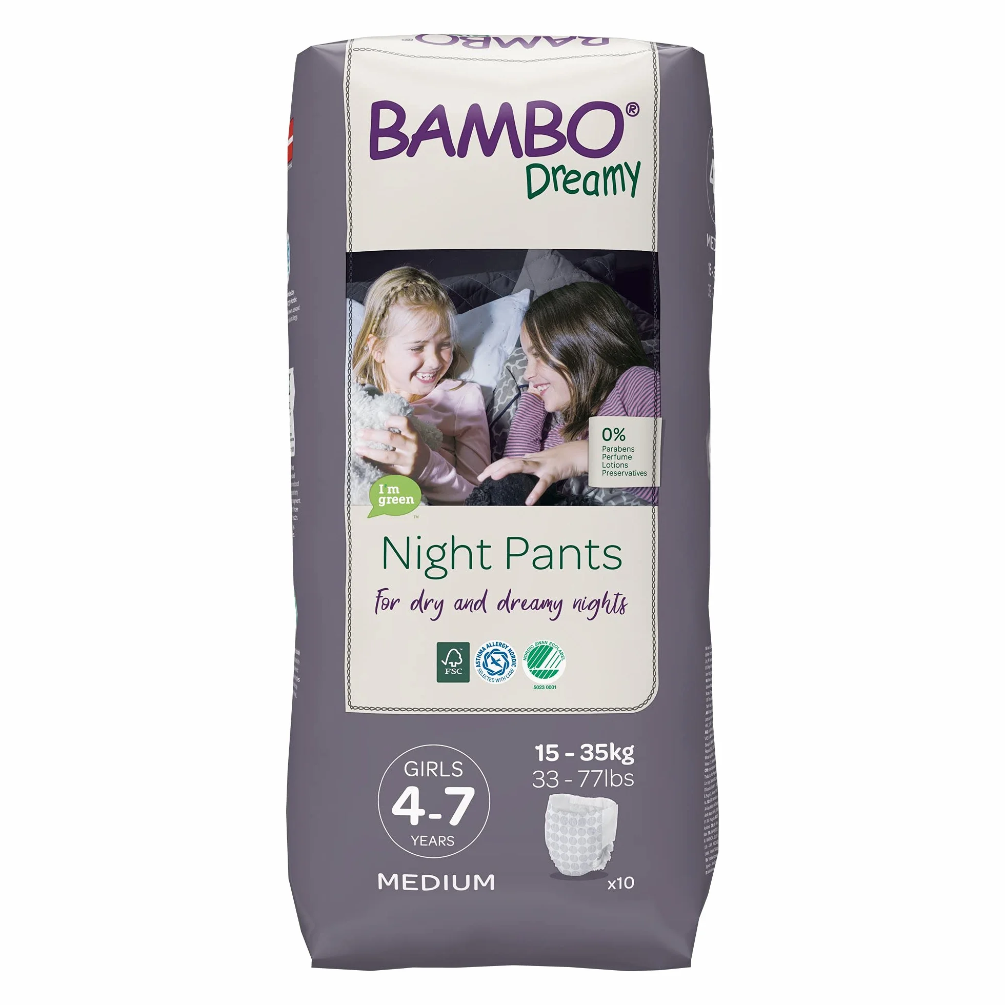 ABENA Bambo Dreamy Girl Medium 4-7 Ans 15-35 Kg