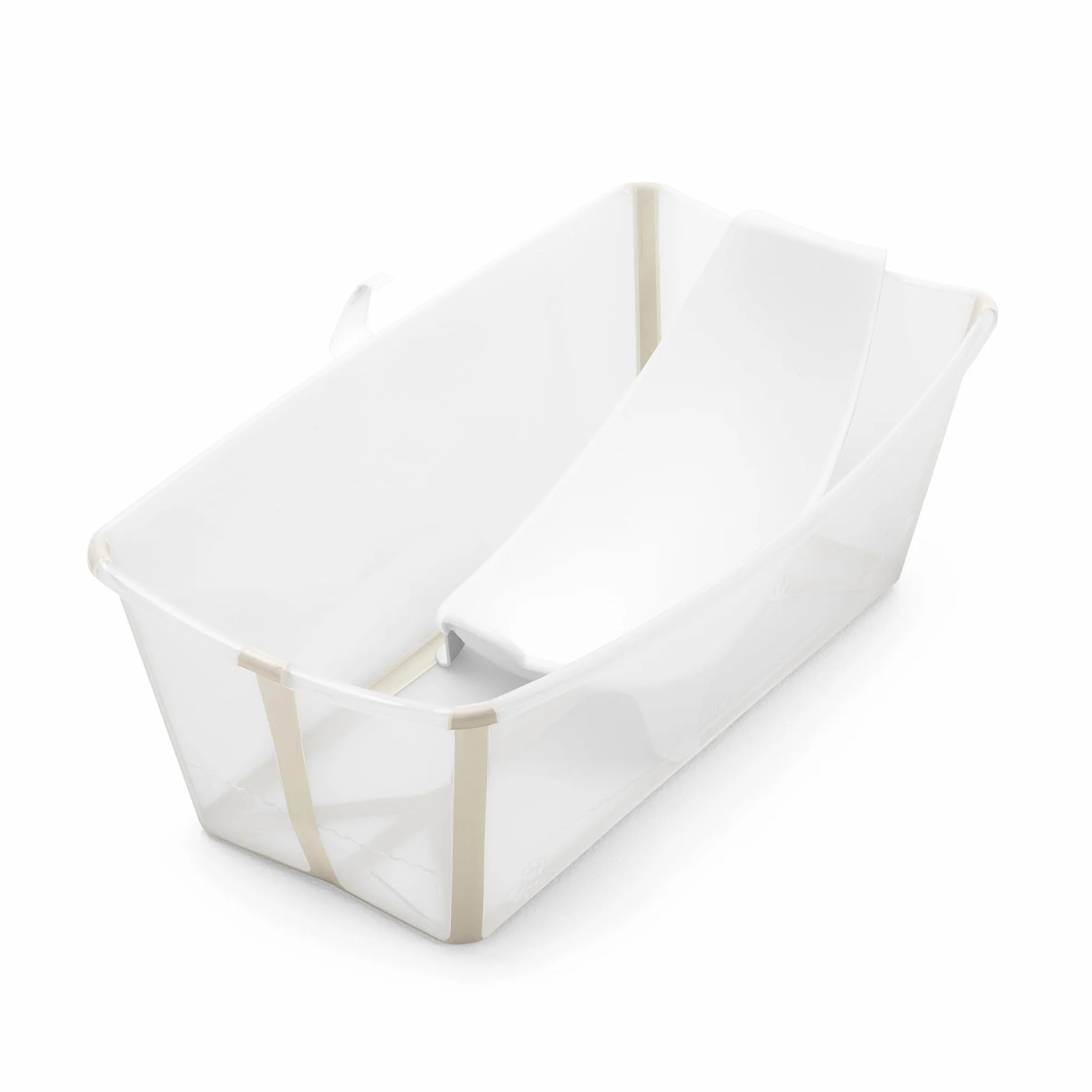 Stokke Flexi Bath (Sandy Beige) avec Support nouveau-nés - Bain bébé pratique maison voyage - jusqu'à 48 mois