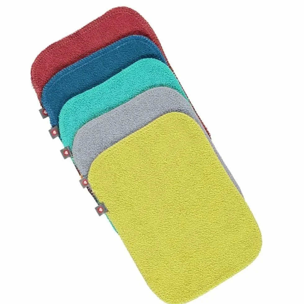 Lingettes réutilisables en bambou pour bébé Lot de 10 20 x 15 cm Couleurs extra douces