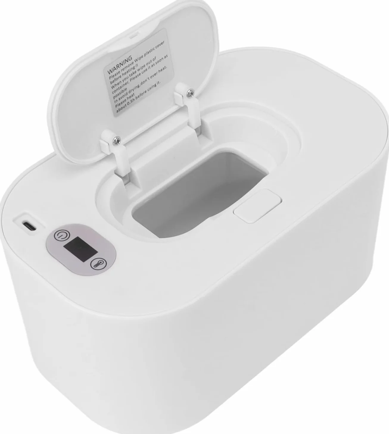 Chauffe-lingettes pour bébé, température constante, chauffage portable réglable (blanc)