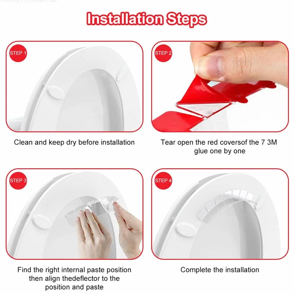 Anti-éclaboussures universelle pour siège de toilettes transparent étanche enfants adultes